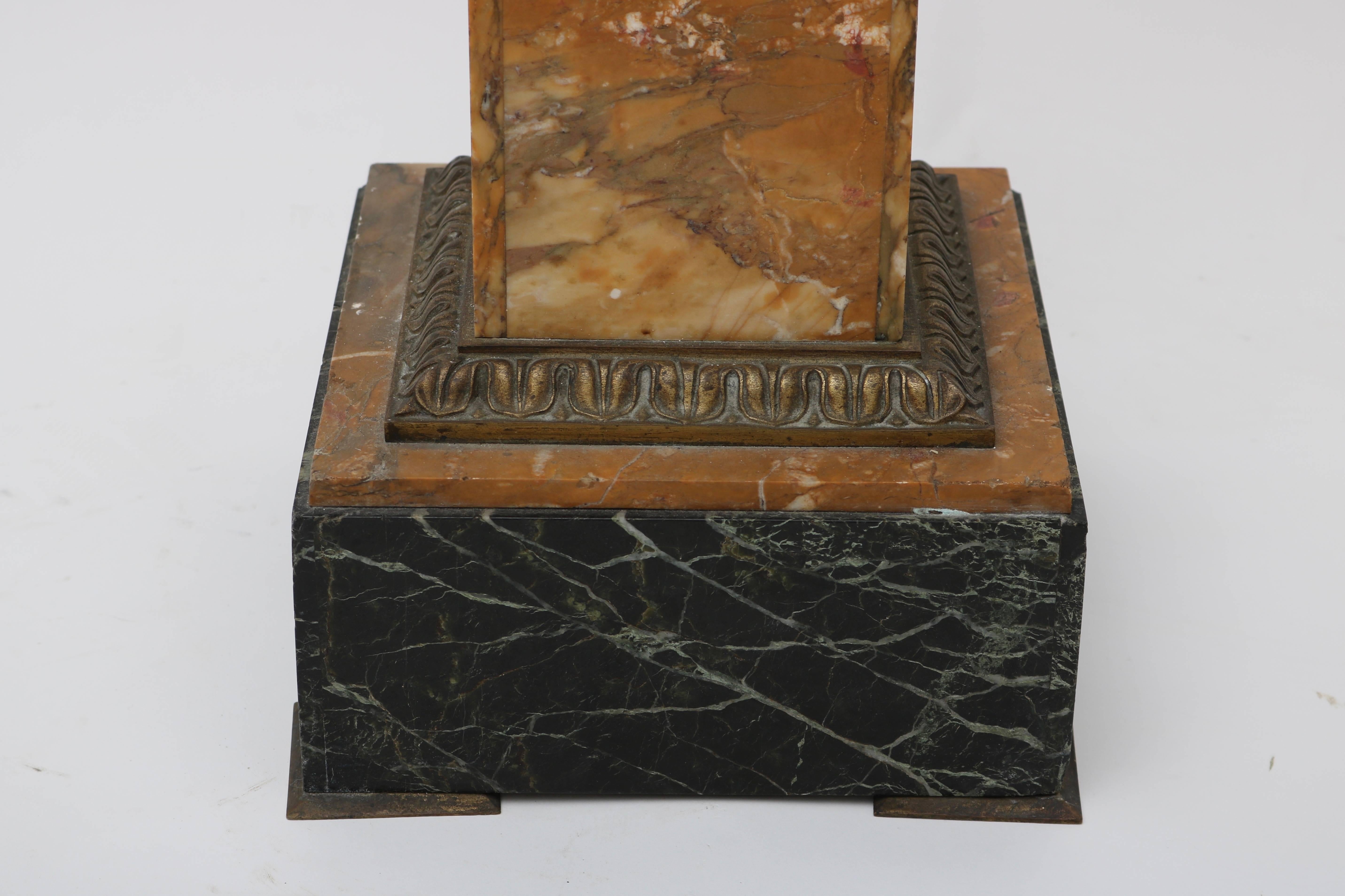 Italian Marble and Bronze Pedestal