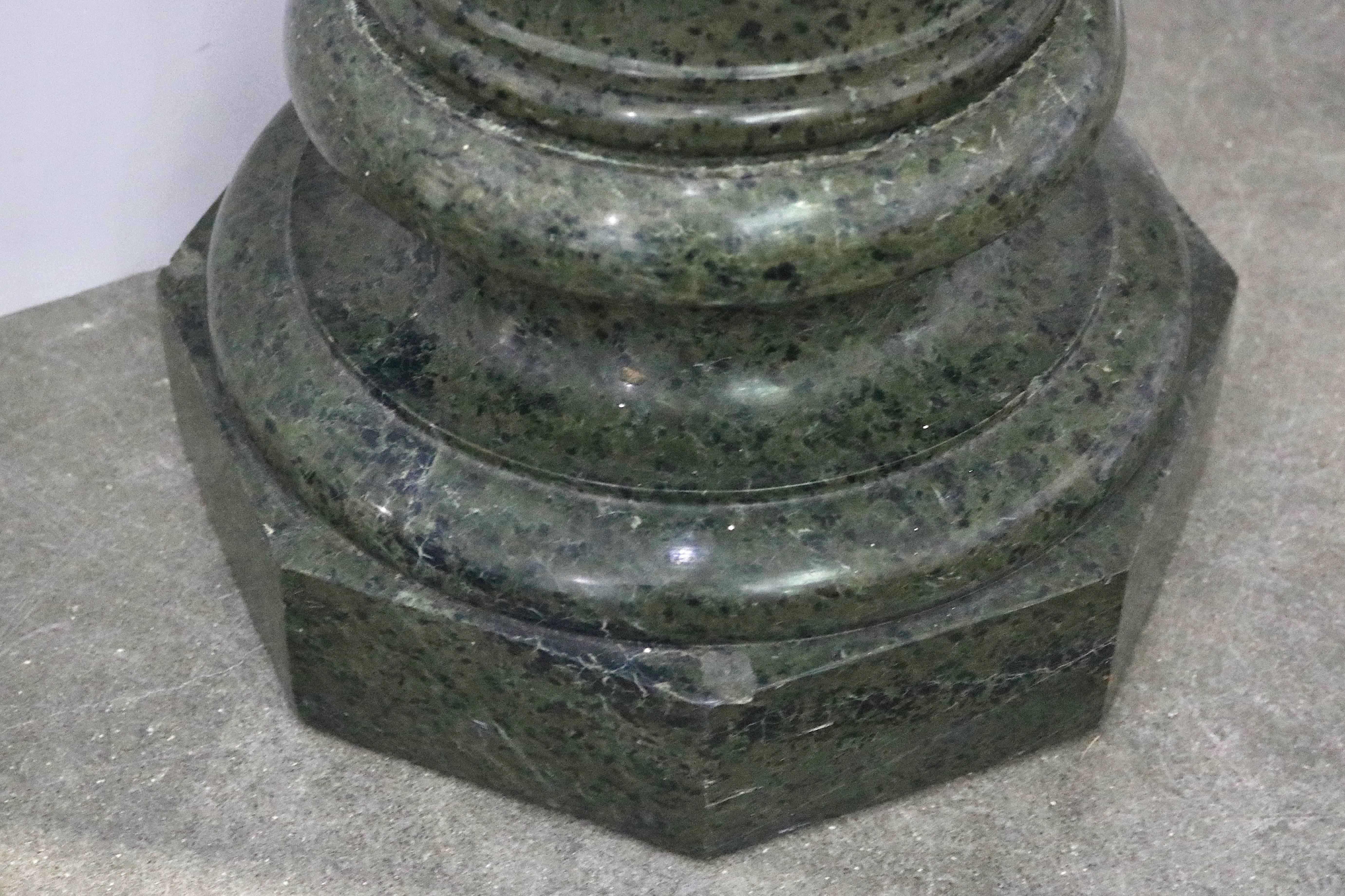 Italian  Green Marble Pedestal