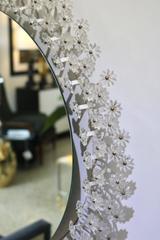 Mid-Century Modern Illuminated Oval Wall Mirror with Star Prism Border, Stejnar