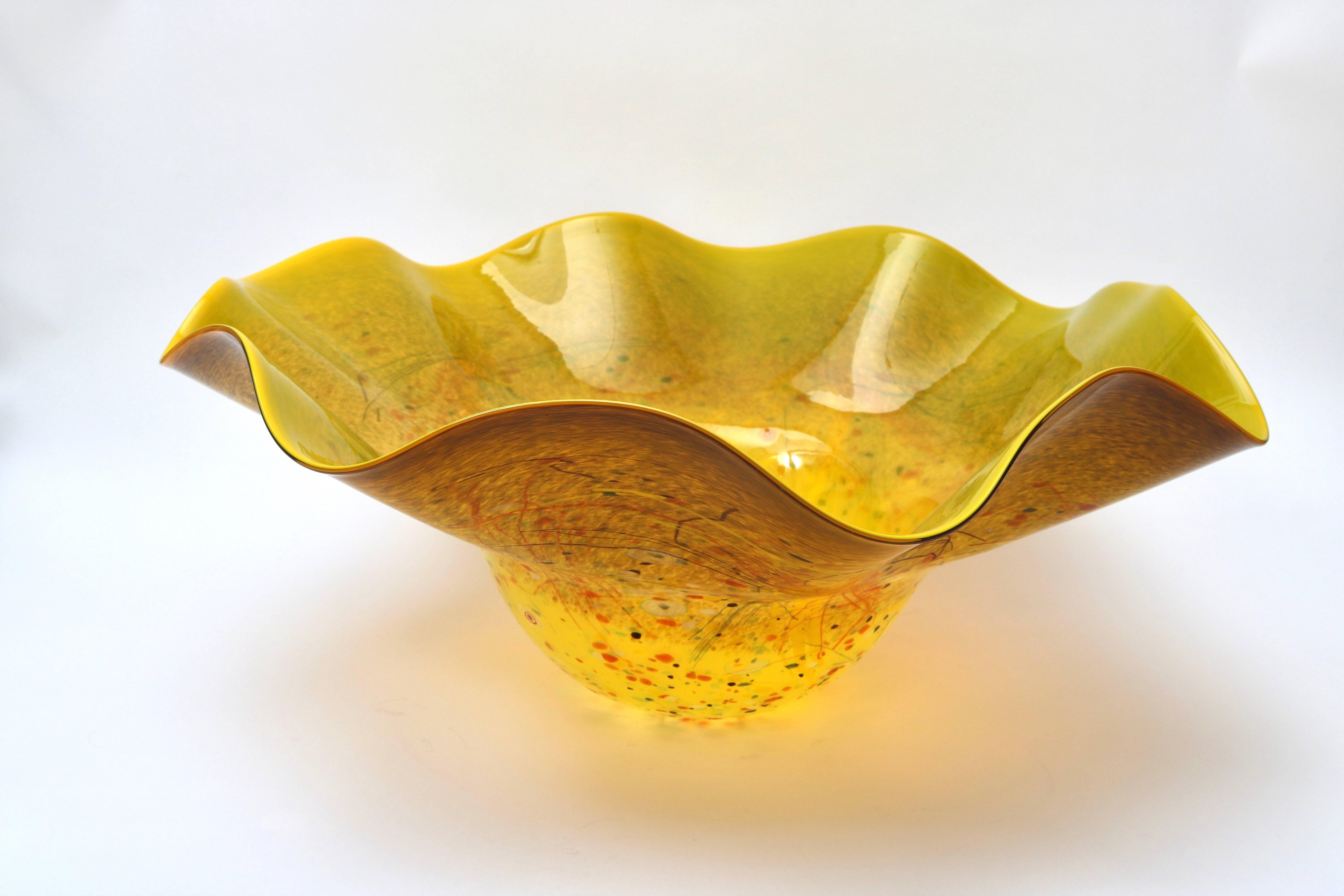 chihuly style glass bowls