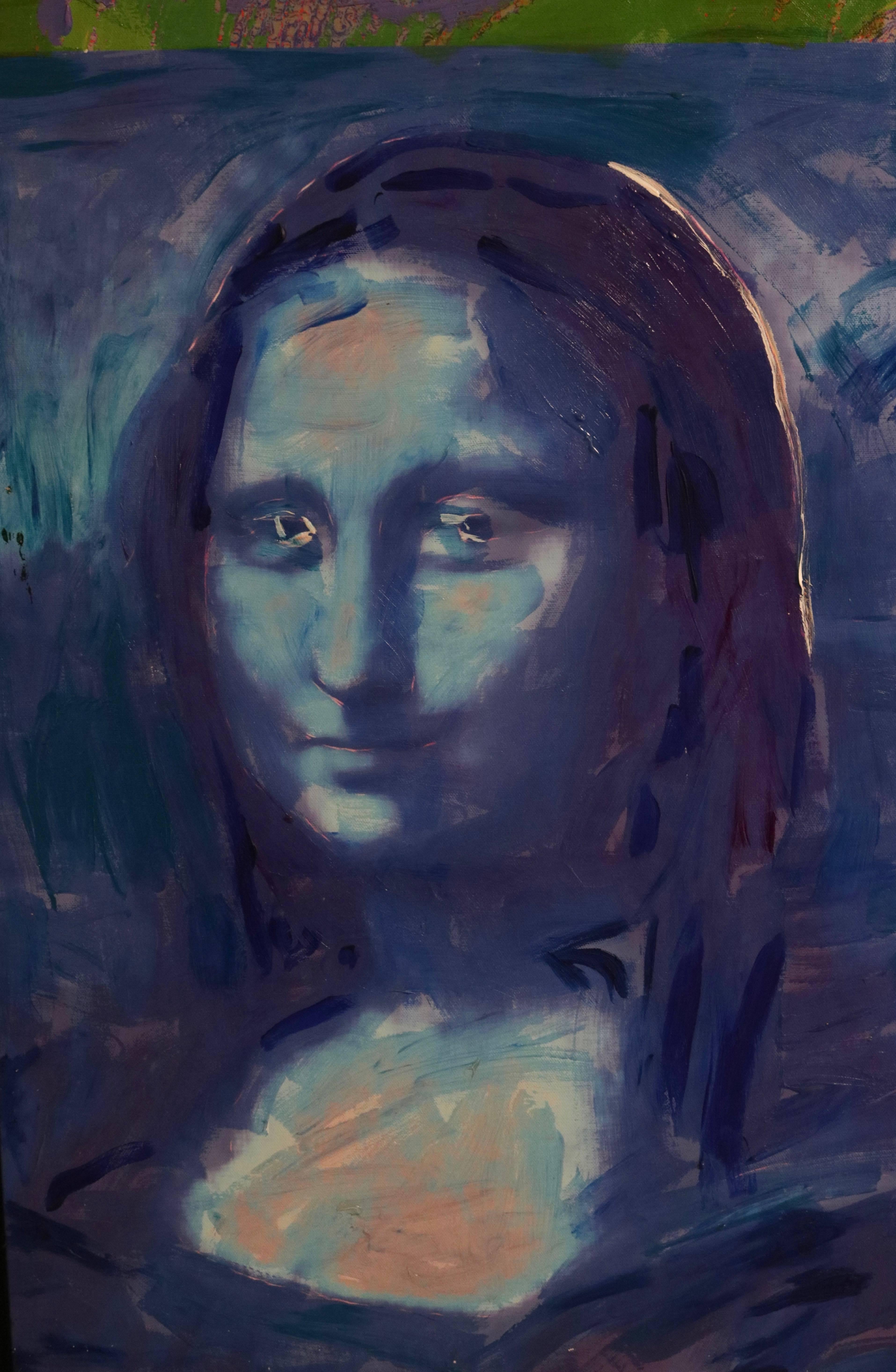 Hand-Painted Giclee Painting of the Mona Lisa