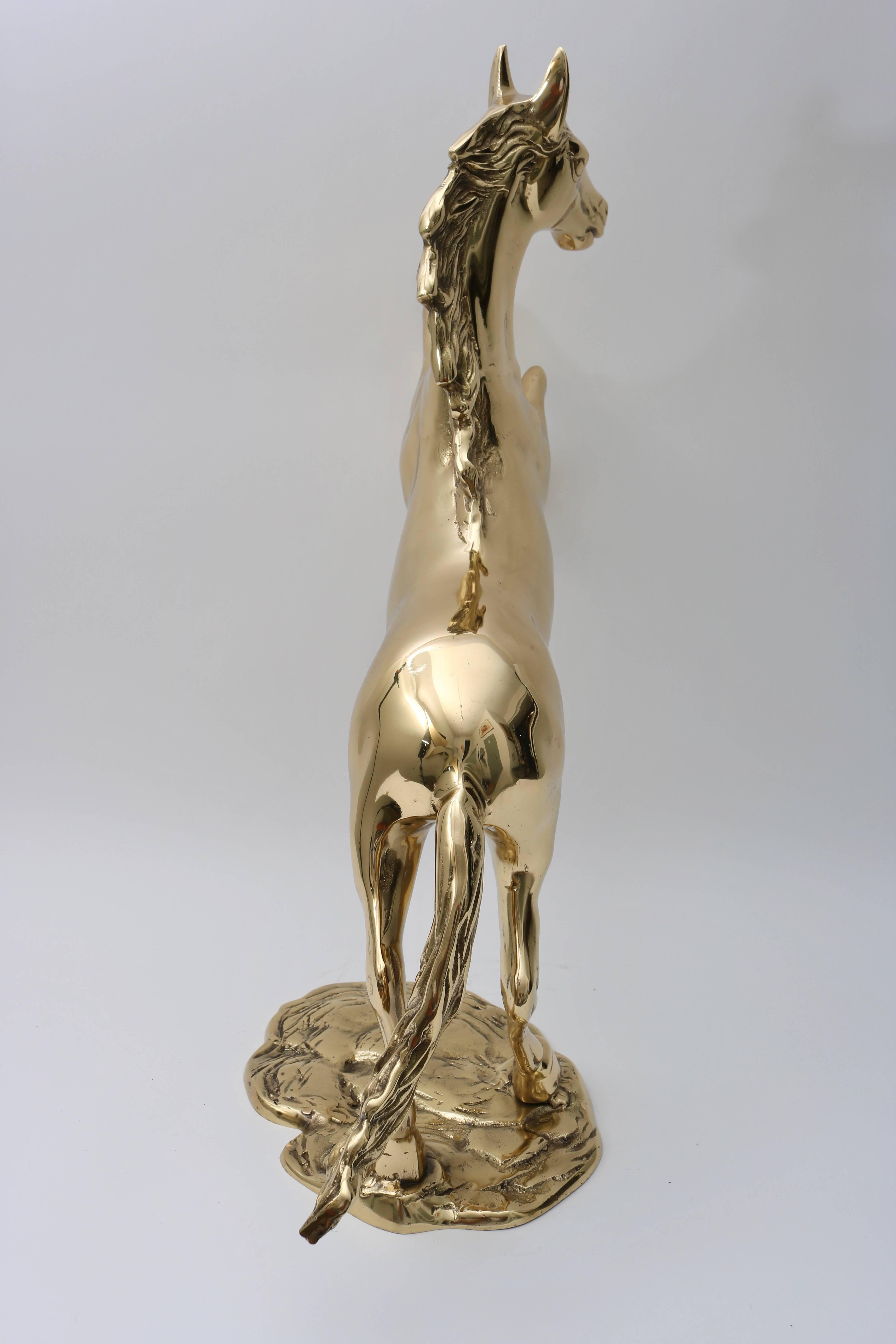 Italian Brass Horse Sculpture