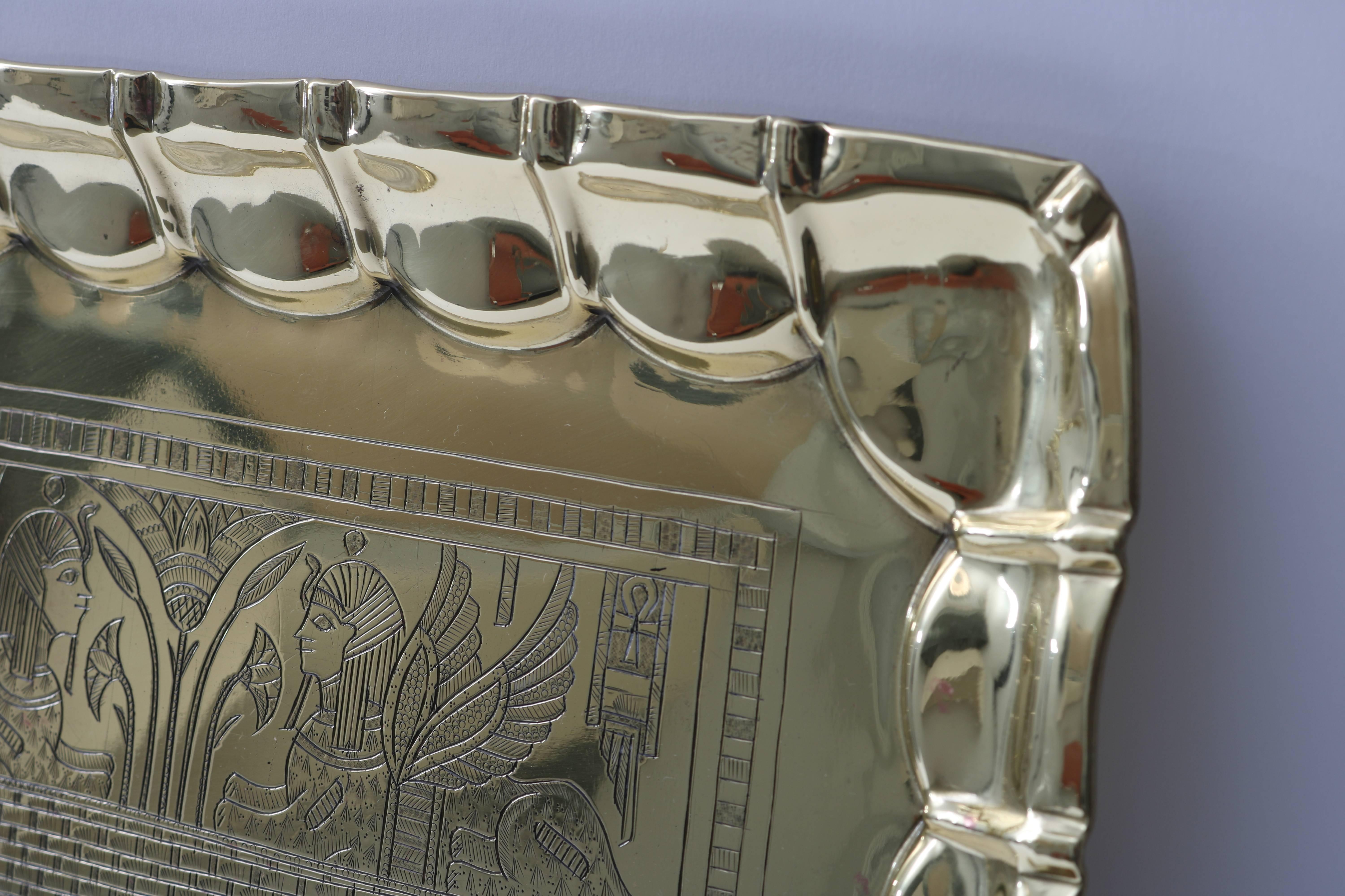 antique egyptian copper tray