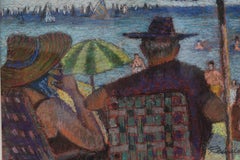 Pastel Painting of the Beach in Westport Connecticut
