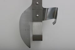 Wall Mount Can Opener Sculpture in Stainless Steel by Curtis Jere