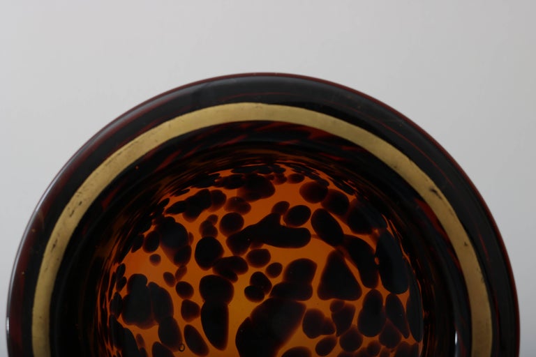 Tortoise and Gold, Murano Glass Cigar Ashtray at 1stDibs