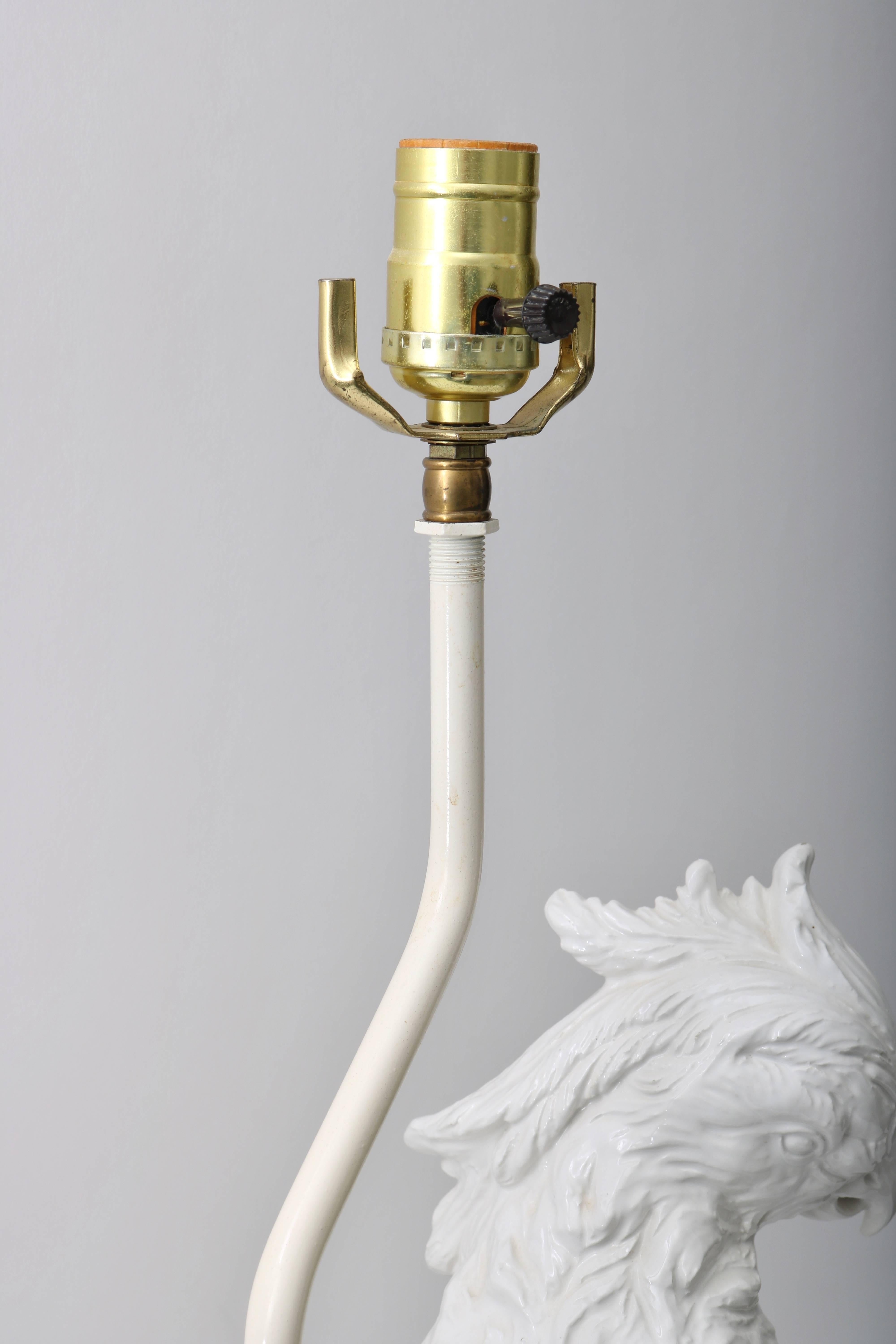Table Lamp, Parrot Figure in White 1