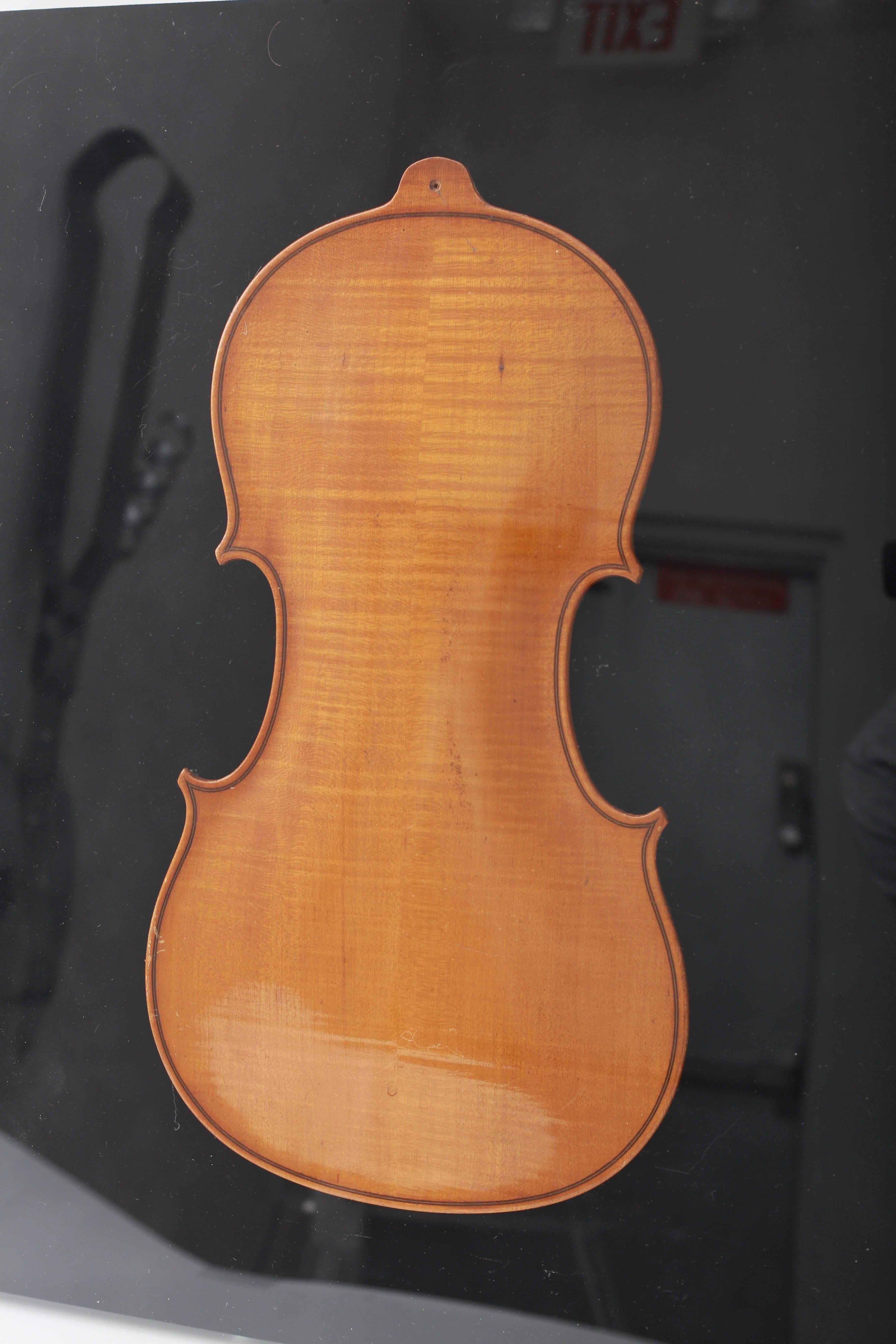 Acrylic Set of Two Framed 19th Century Violin Backs