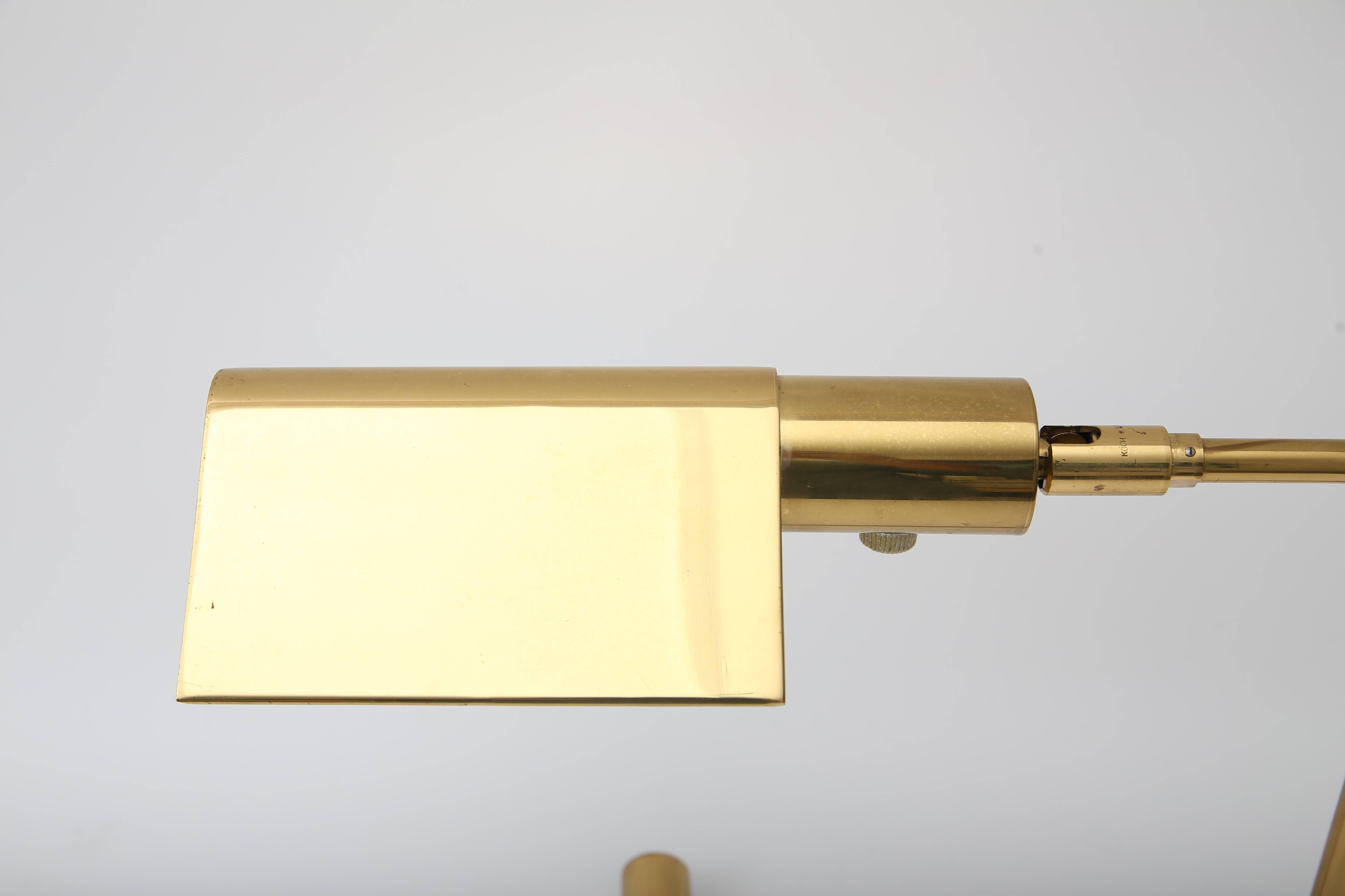  Polished Brass Table Lamp with Pharmacy Shade 1