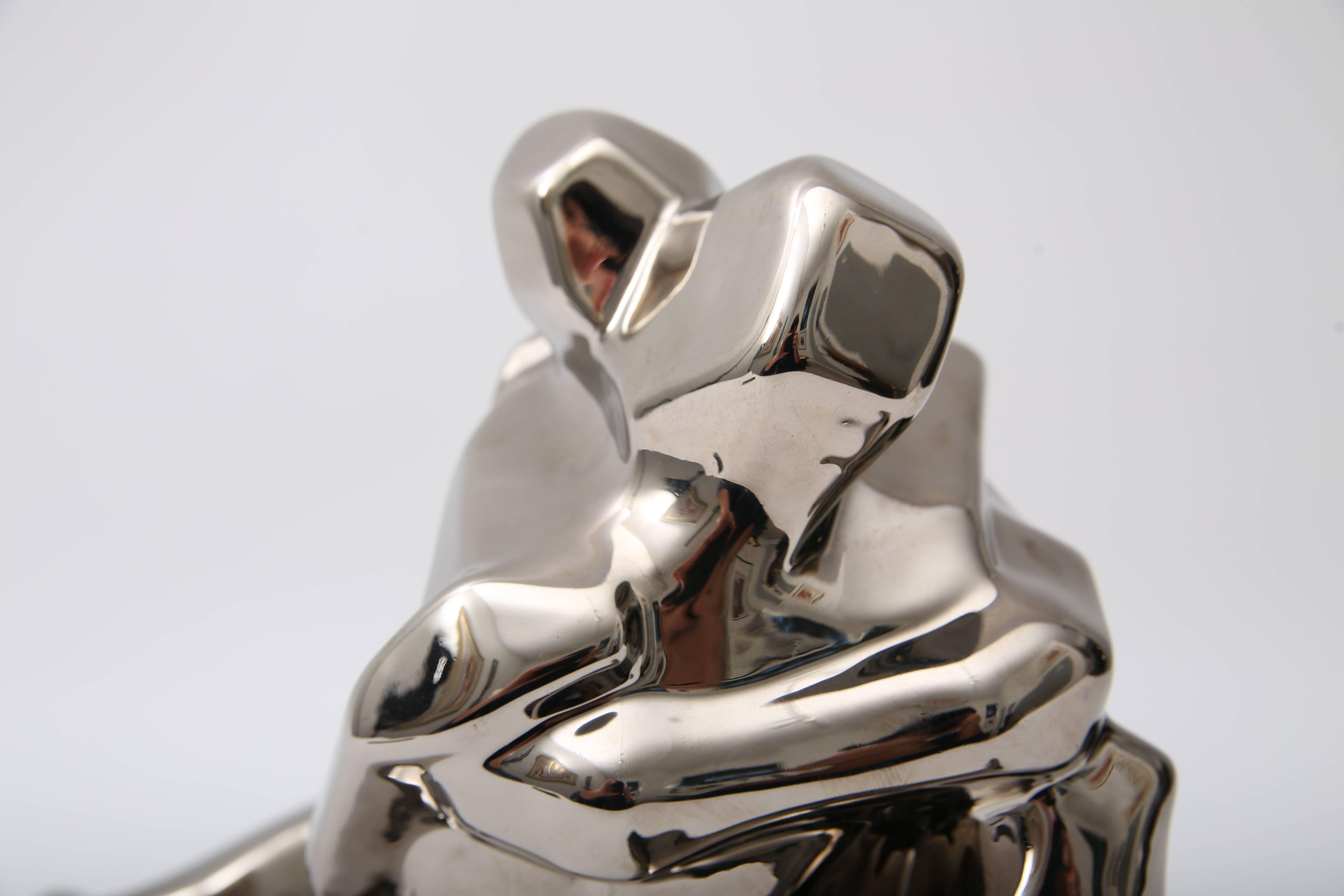 American  Jaru Figural Sculpture in Platinum