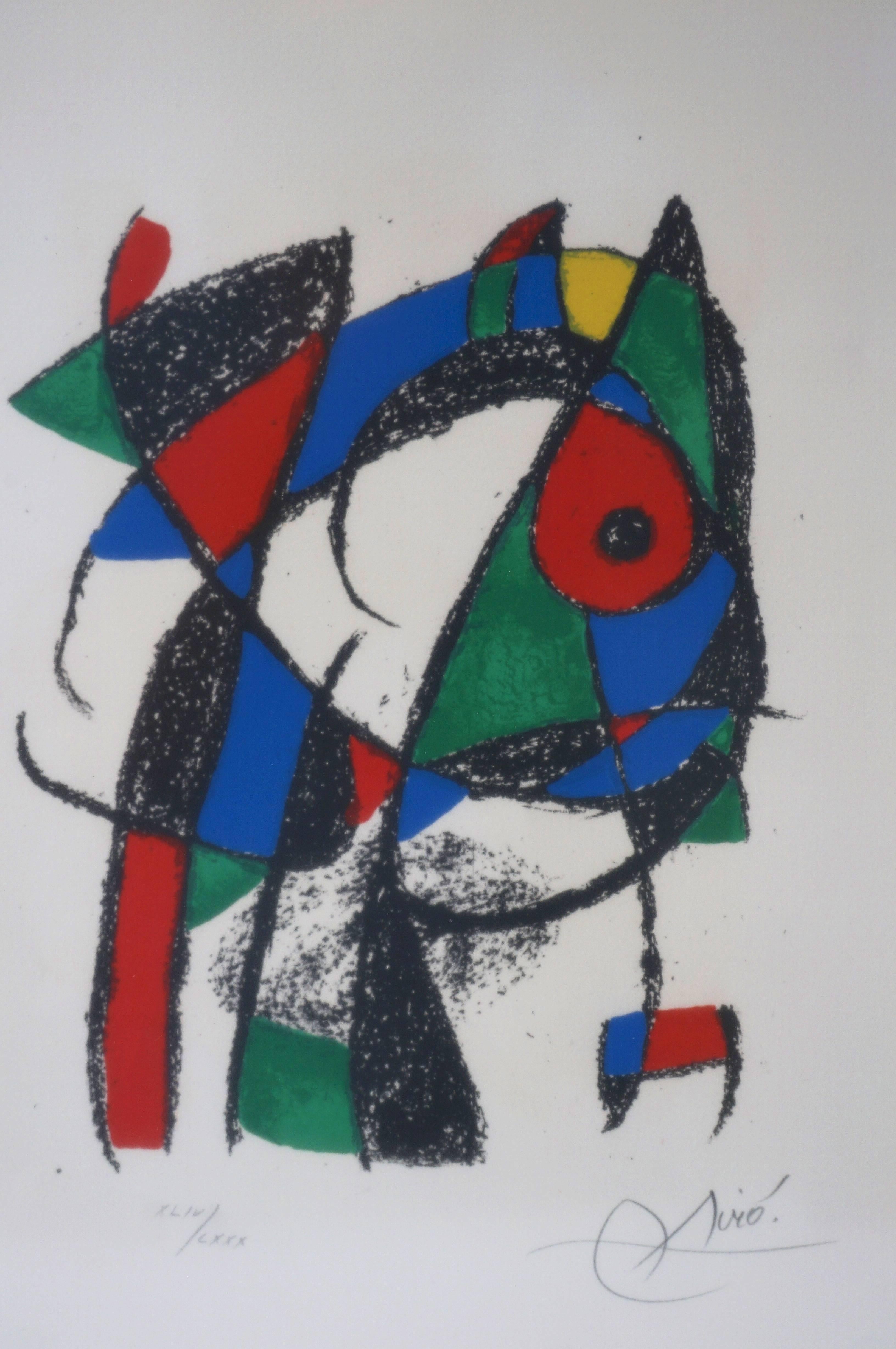 This Miro Lithograph has been professionally framed with archival materials.

Note: Paper size is 17