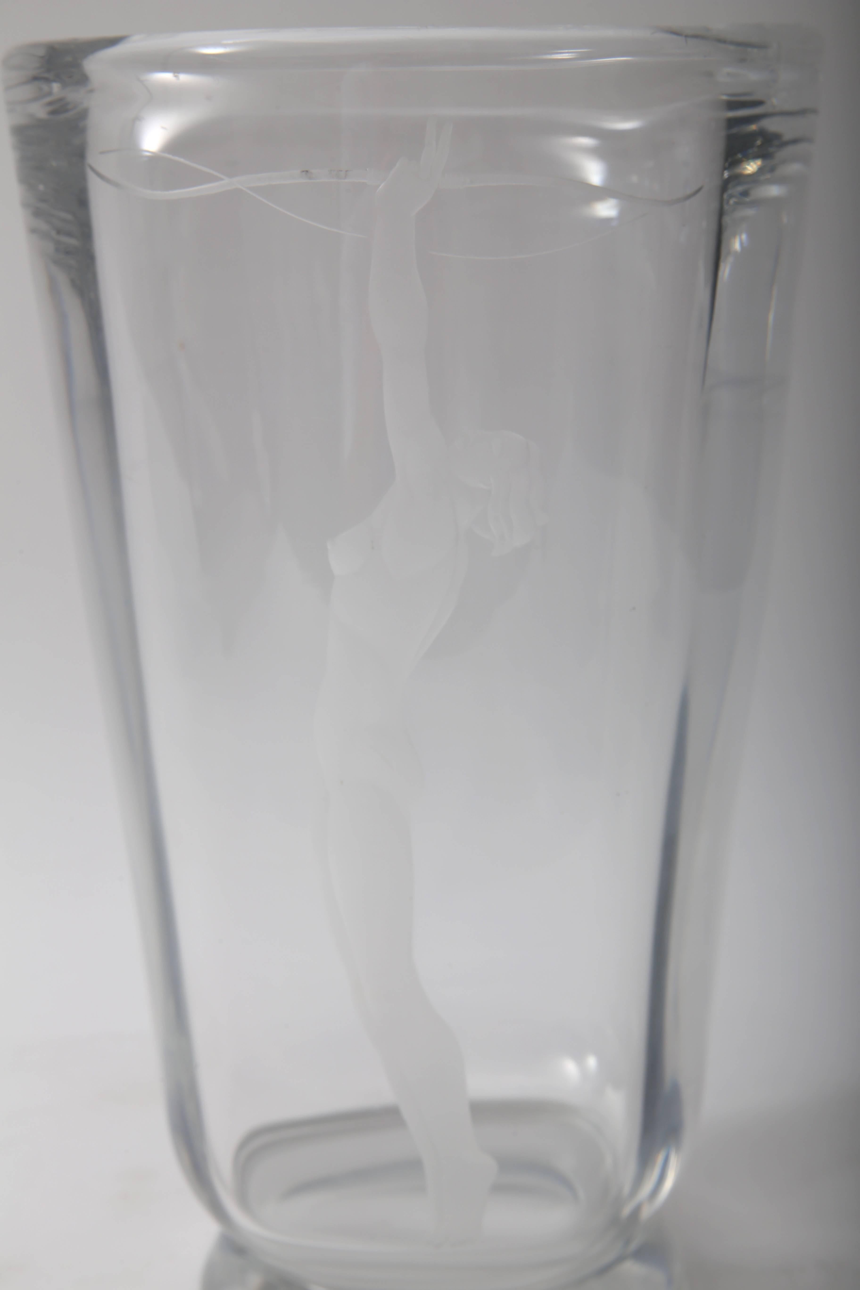 20th Century Art Deco Vase by Orrefors with 