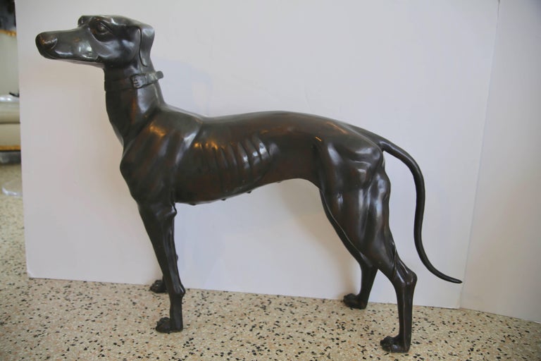 bronze greyhound figurines