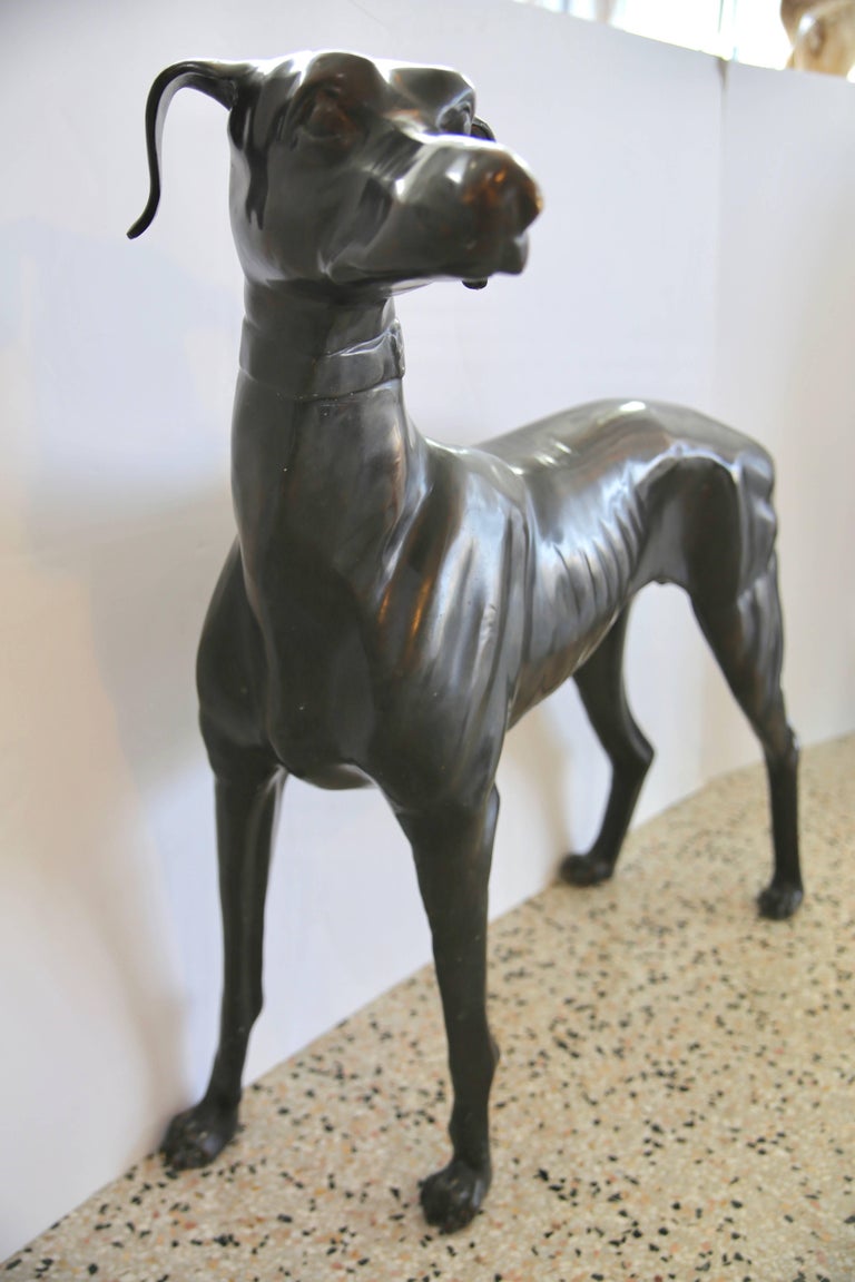 bronze greyhound figurines