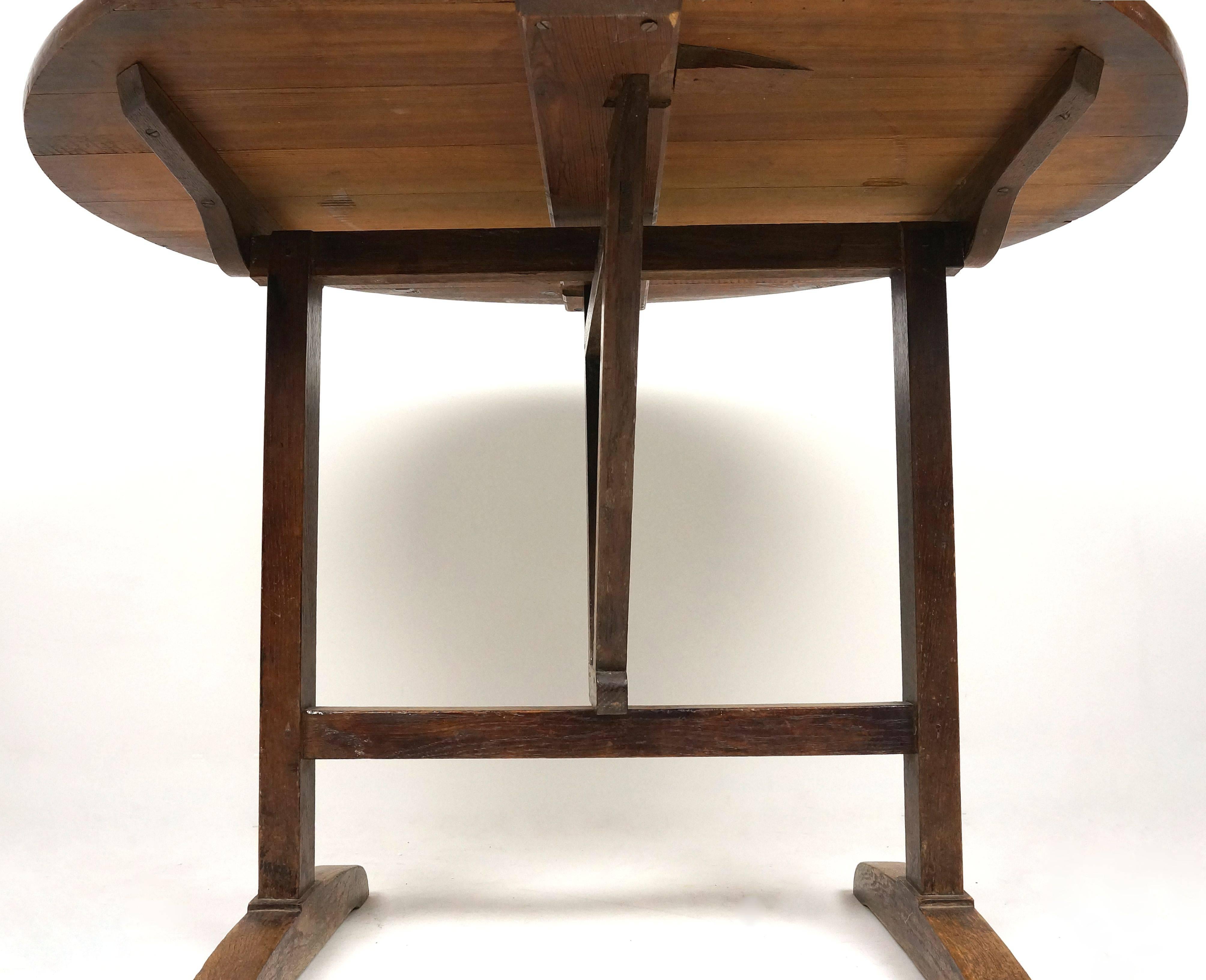 French Fruitwood Tilt-Top Oval 