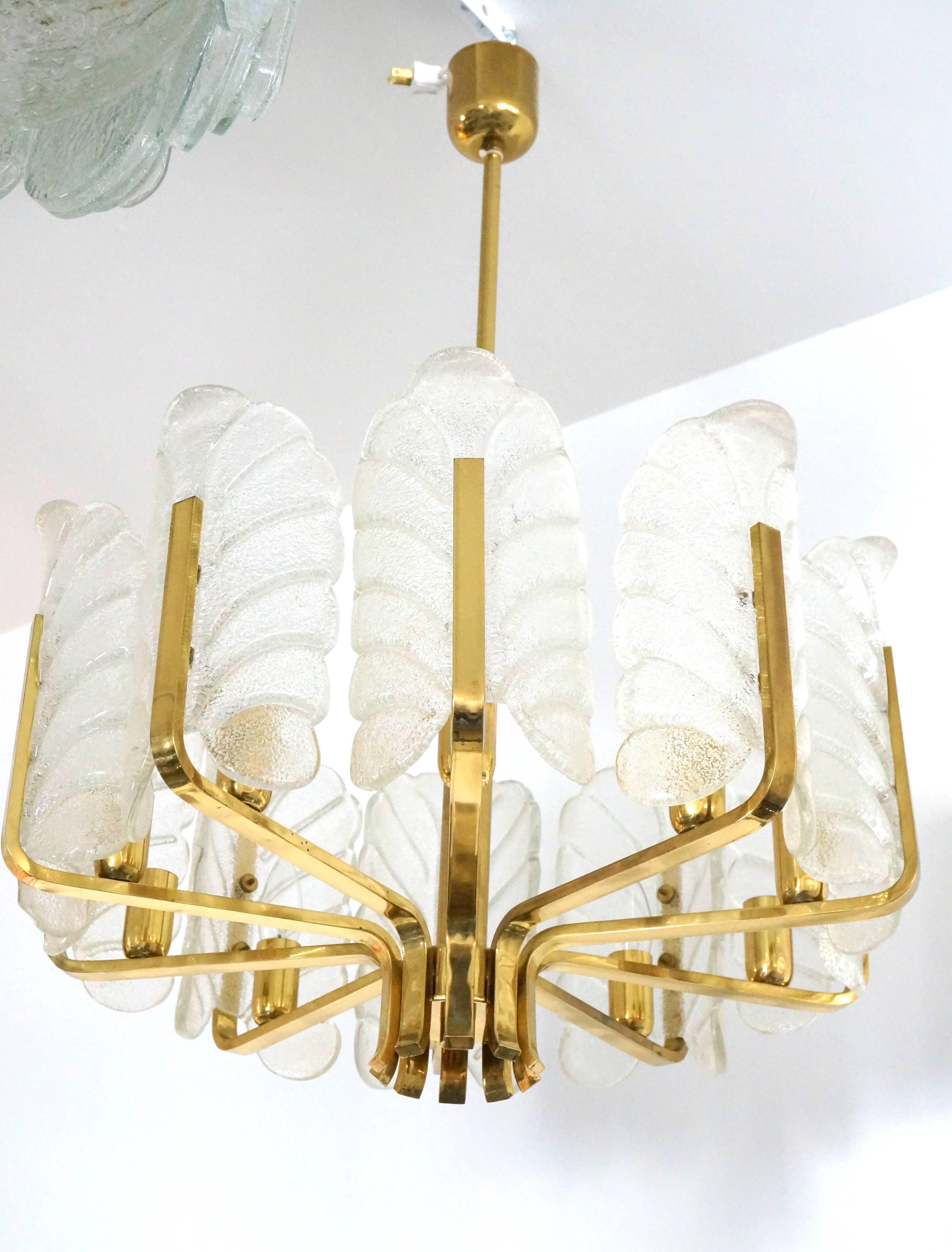 Hollywood Regency Style Chandelier, Carl Fagerlund for Oreffors, Sweden, 1960 In Excellent Condition In West Palm Beach, FL