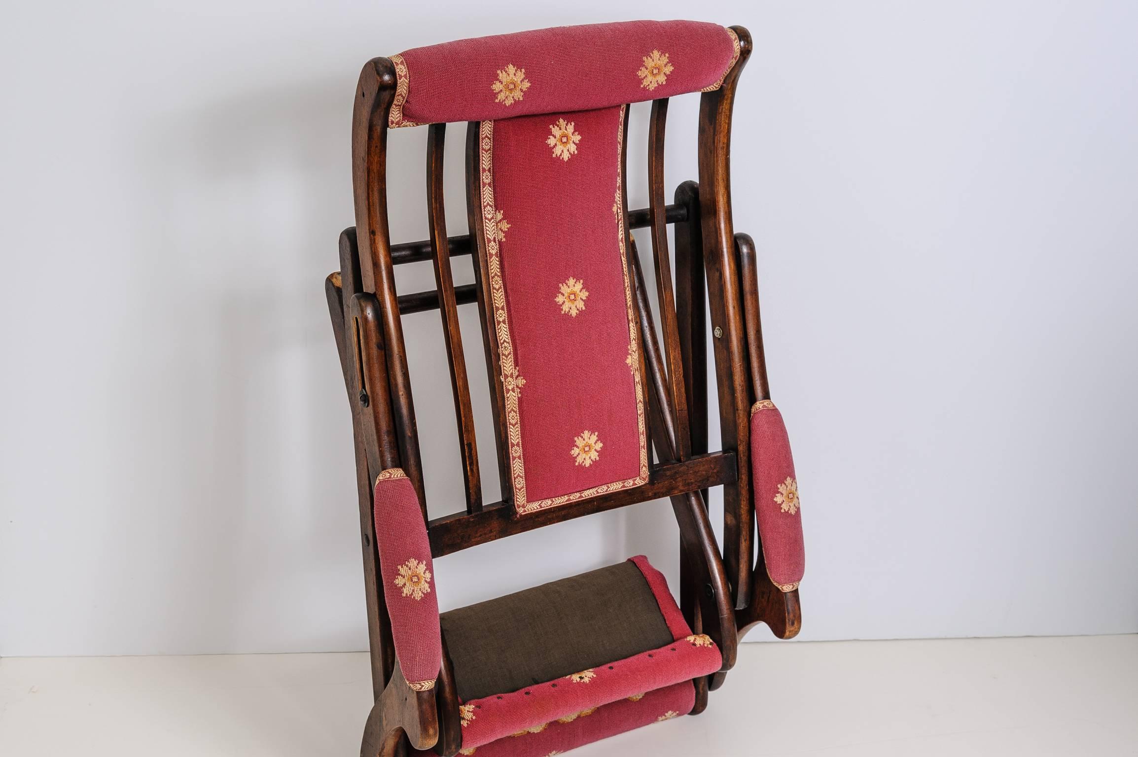 Empire 19th Century, French, Napoleonic Campaign Style Folding Chair