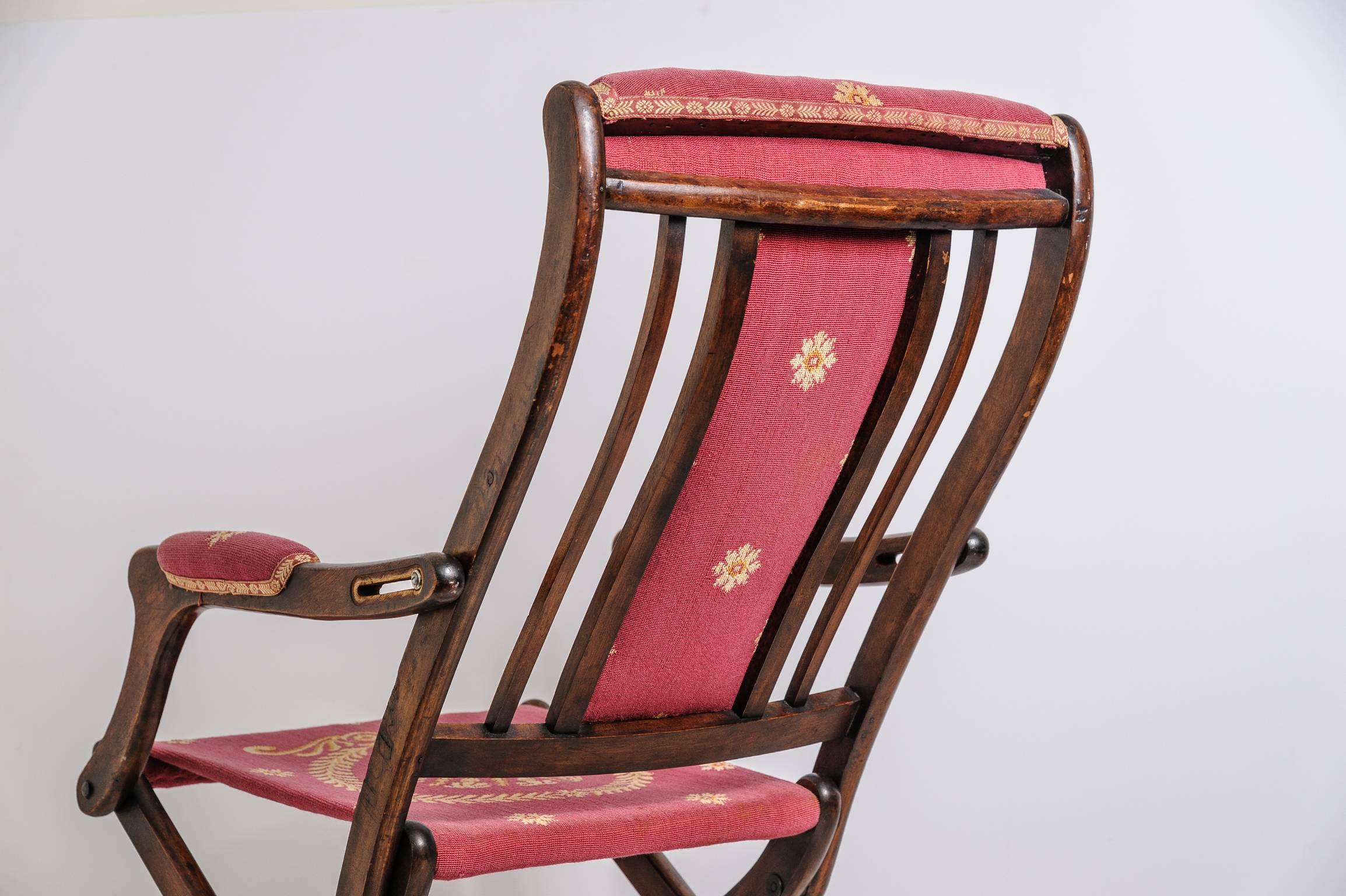 19th Century, French, Napoleonic Campaign Style Folding Chair 2