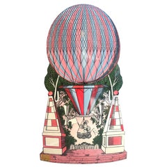 Mid-Century Hollywood Regency, Fornasetti Umbrella Stand, Hot Air Balloon Motif