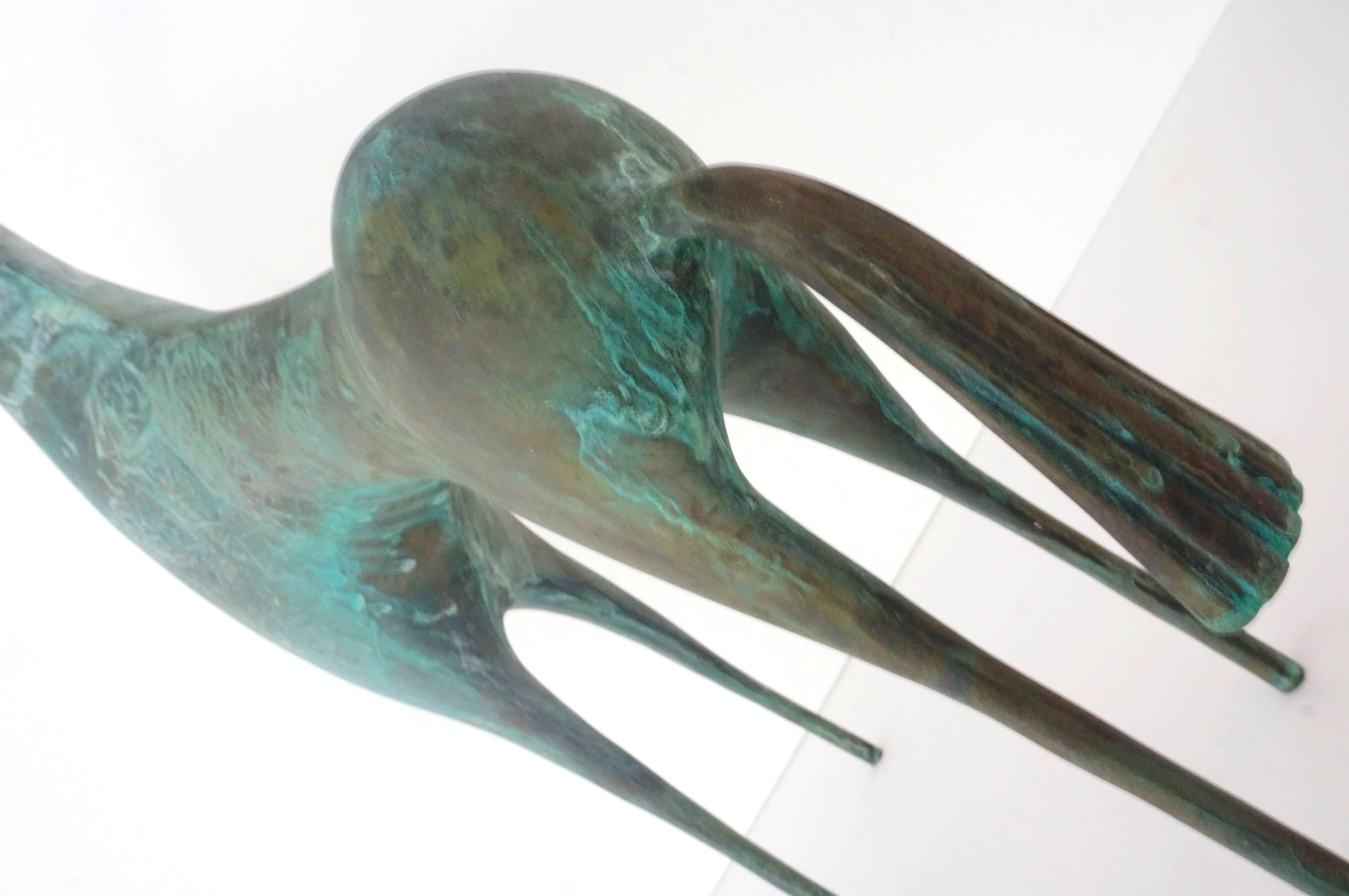 1960s, Verdigris-Bronze Etruscan Horse Sculpture, Style of Boris Lovet-Lorski 5