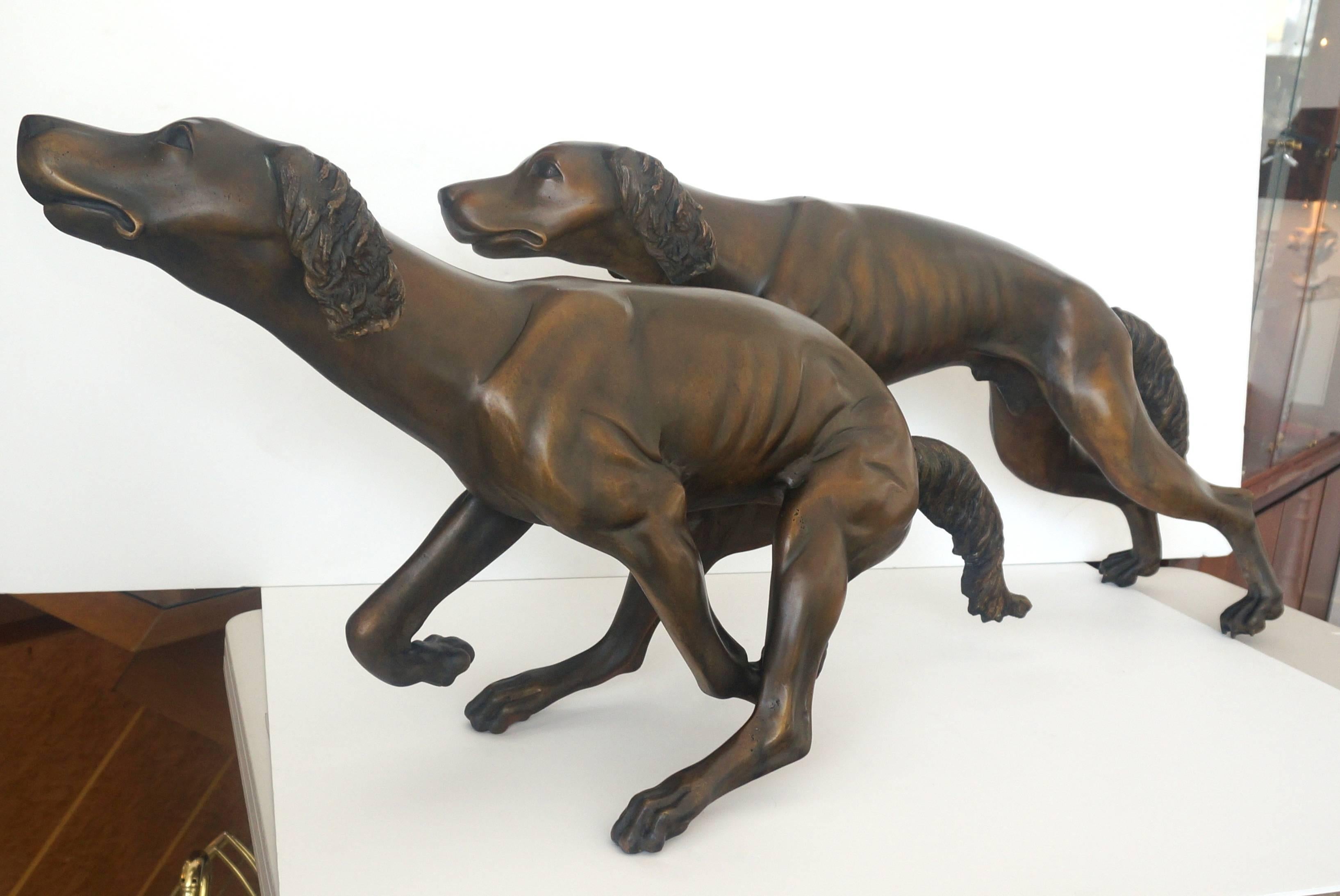 brittany spaniel garden statue