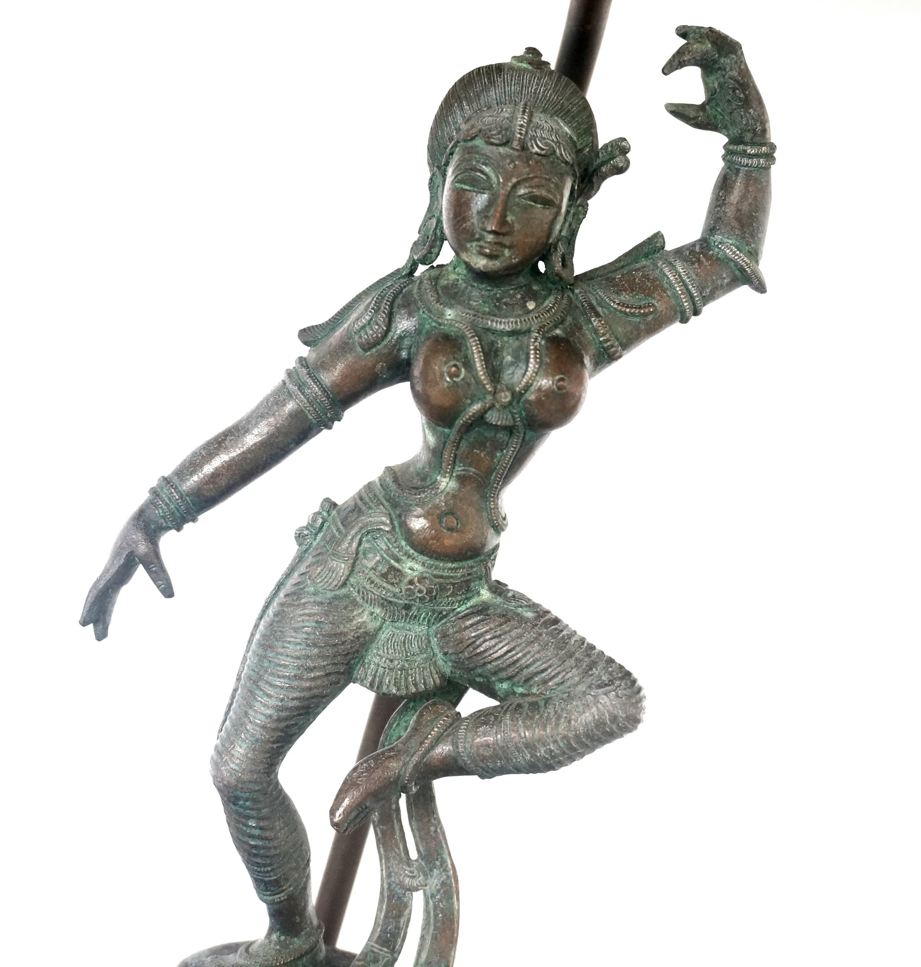 Other Pair of Table Lamps, Bronze Sculptures of the Hindu Goddess Uma 'or Parvati'