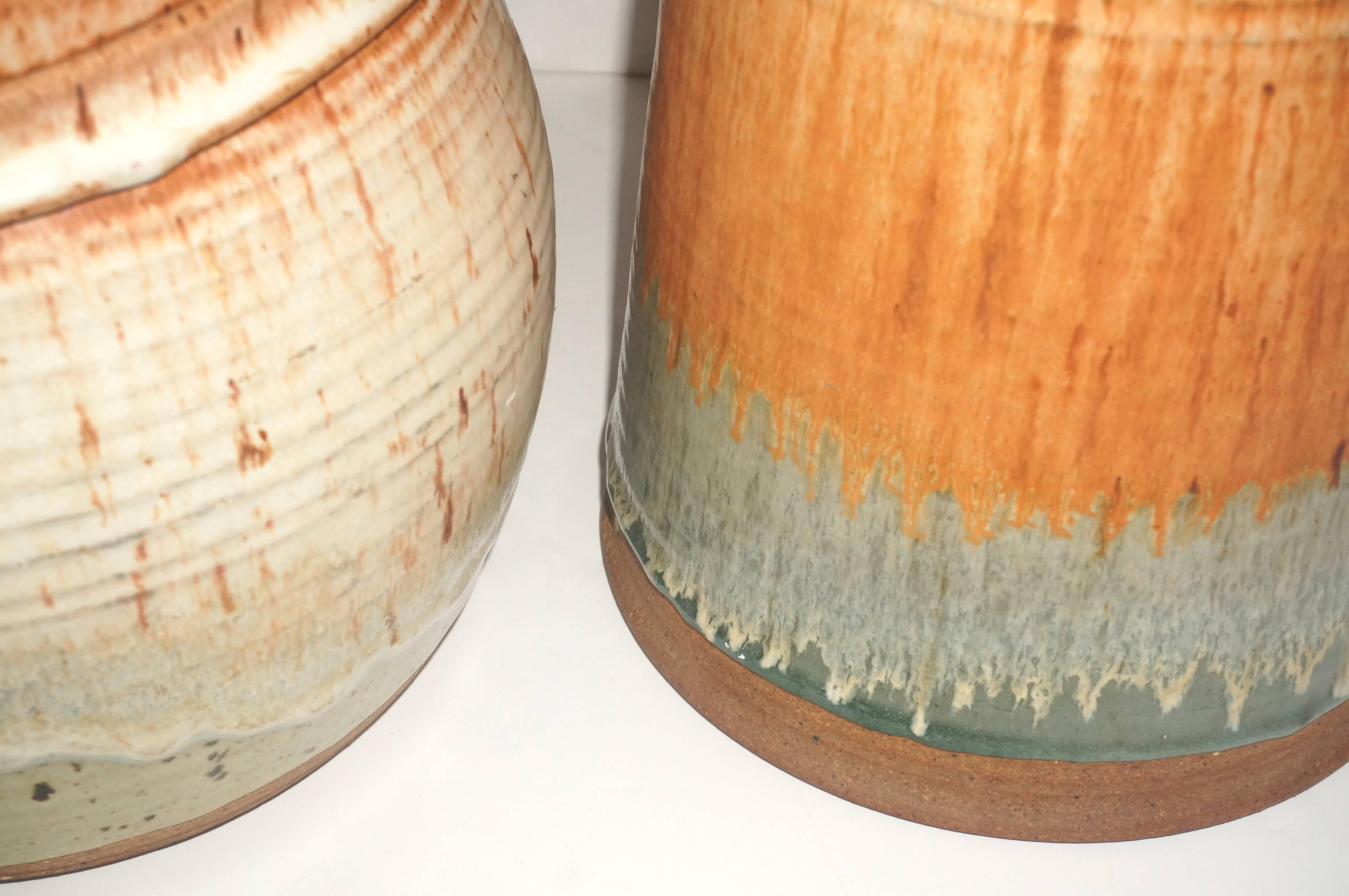 Earthenware Set of Two Artisan Earthen-Ware 