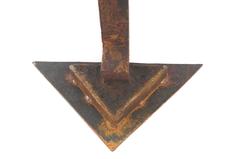 Brutalist "Memphis Burning Man" Garden Sculpture in Oxidized Iron