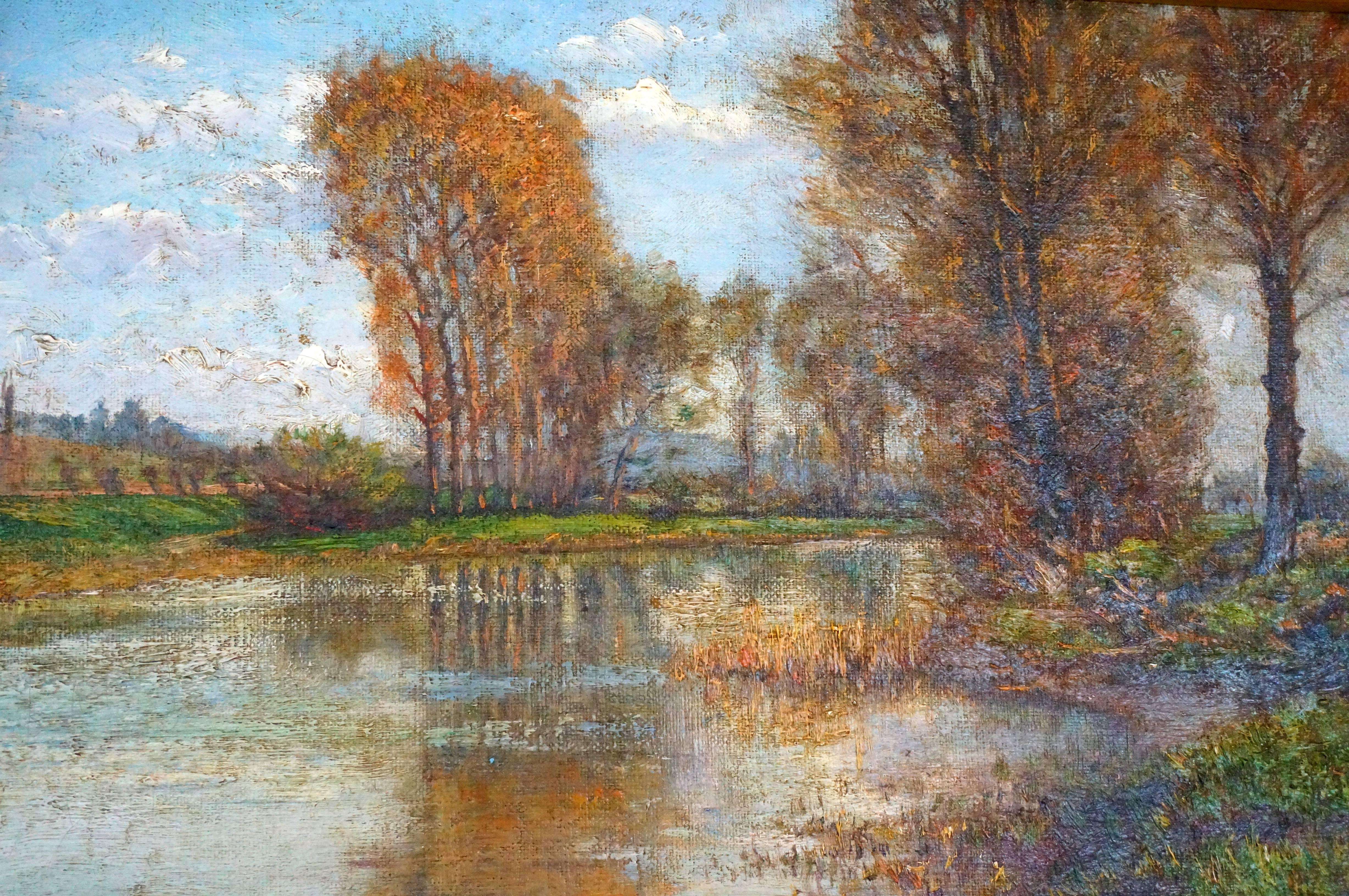 This charming and tranquil oil on canvas painting is by the French painter Edmond Louyot and dates from 1984. The painting is titled 