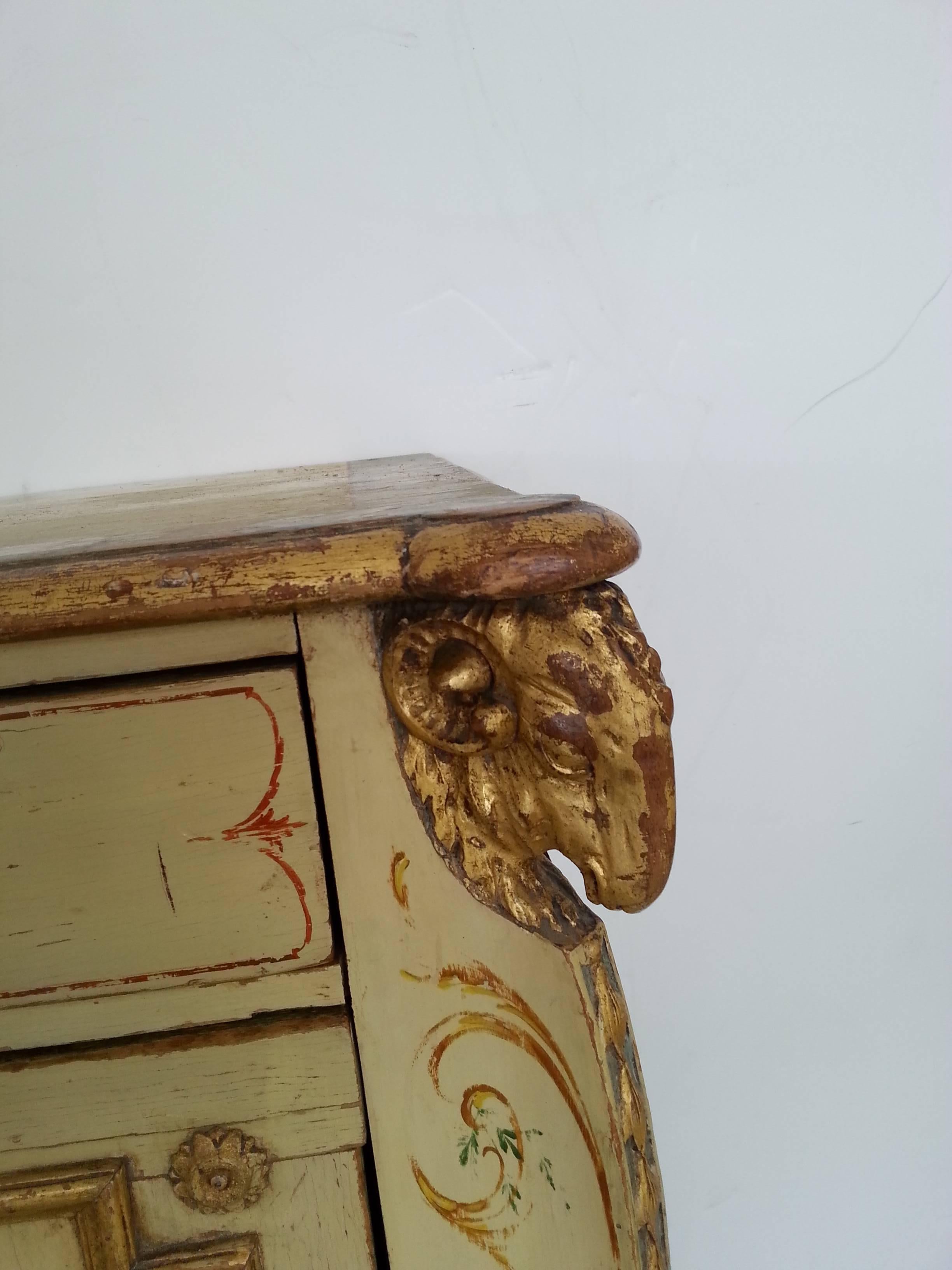 19th Century Neoclassical Italian Painted Commode in the English Adams Taste 2