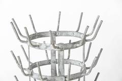 Zinc Finished Coloration, Bottle Drying, Cleaning Rack, France, 1930s