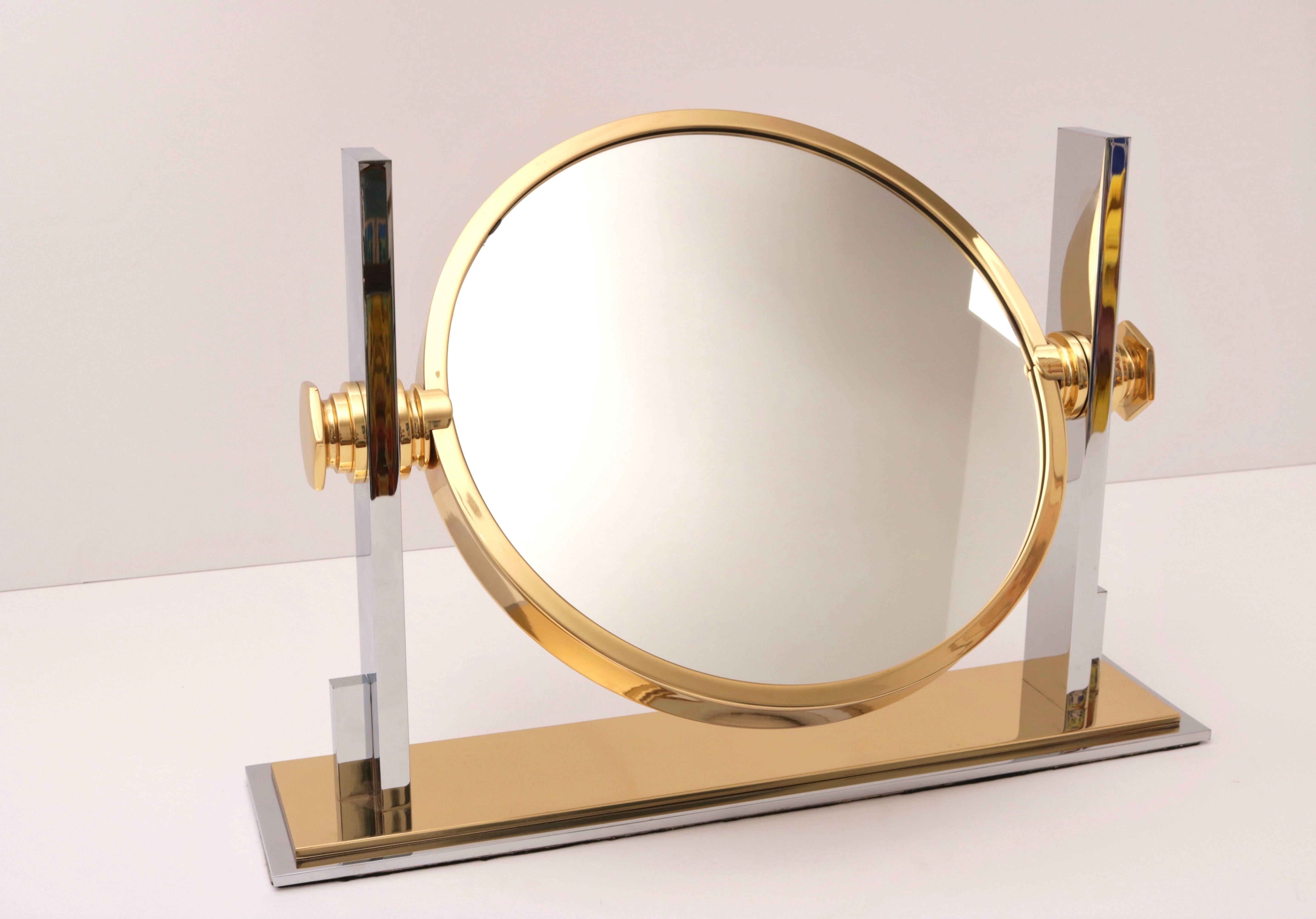American Karl Springer  Double-Sided Vanity Table Mirror
