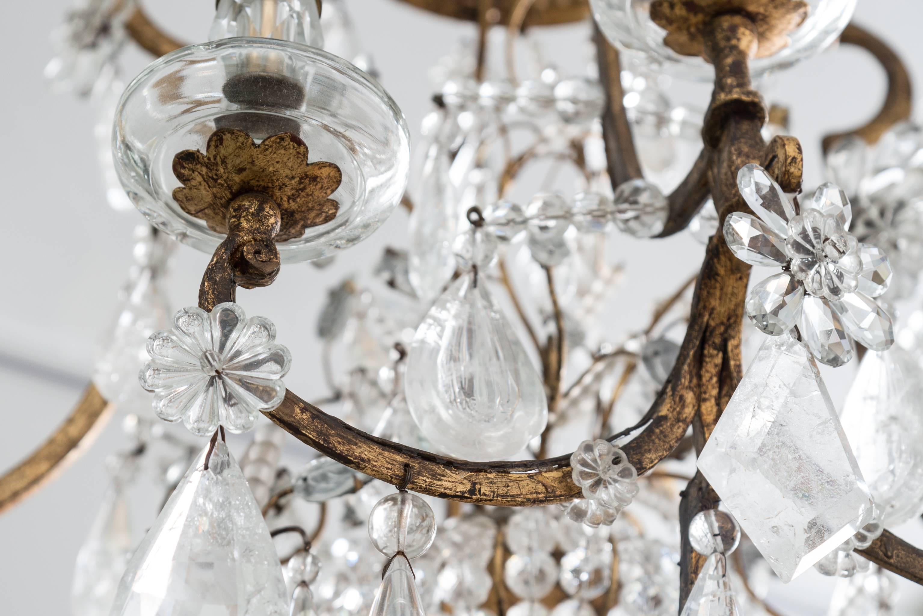 Large-Scale Louis XVI Style Rock Crystal Twelve-Light Chandelier, Maison Baguès 1