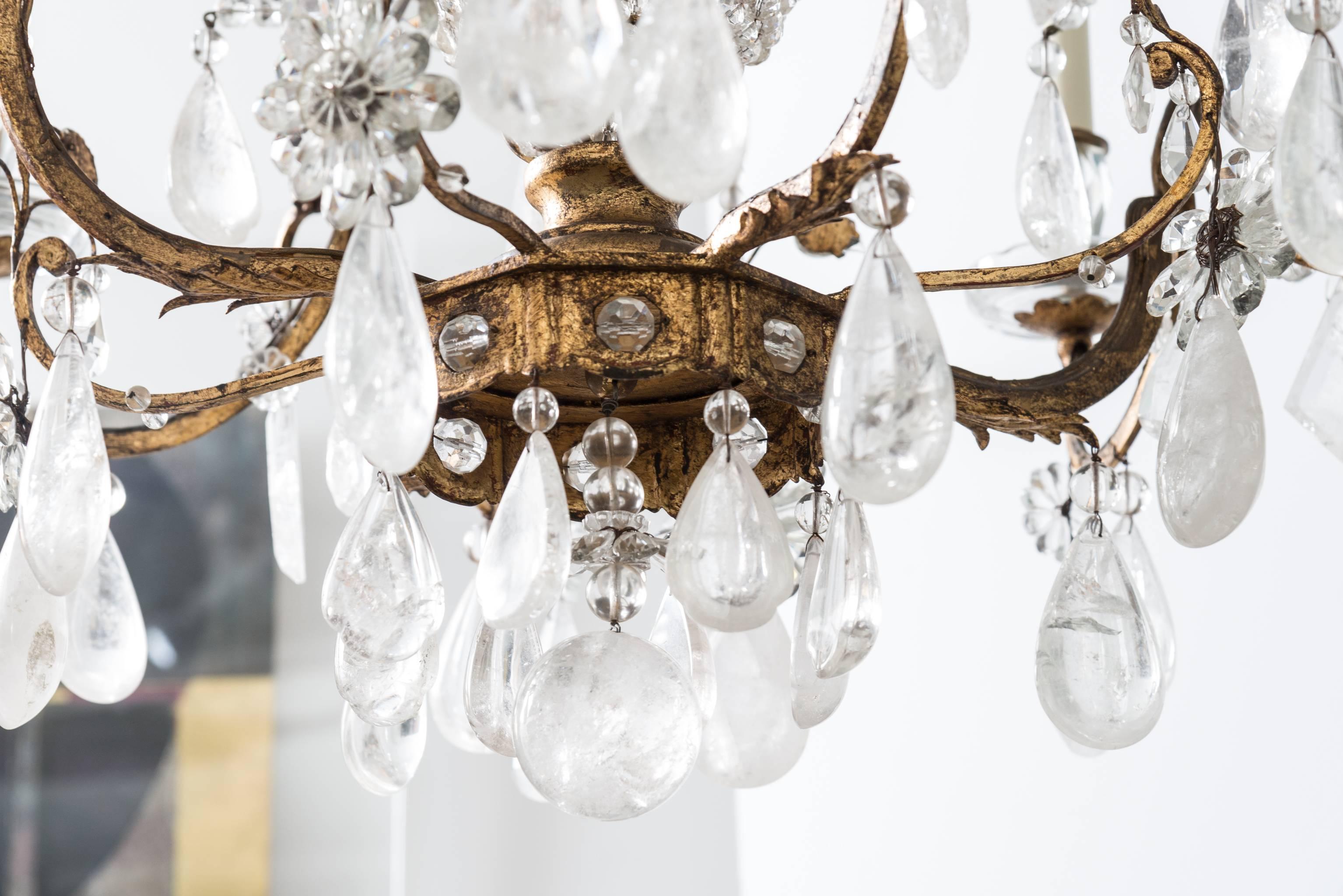 Large-Scale Louis XVI Style Rock Crystal Twelve-Light Chandelier, Maison Baguès 3