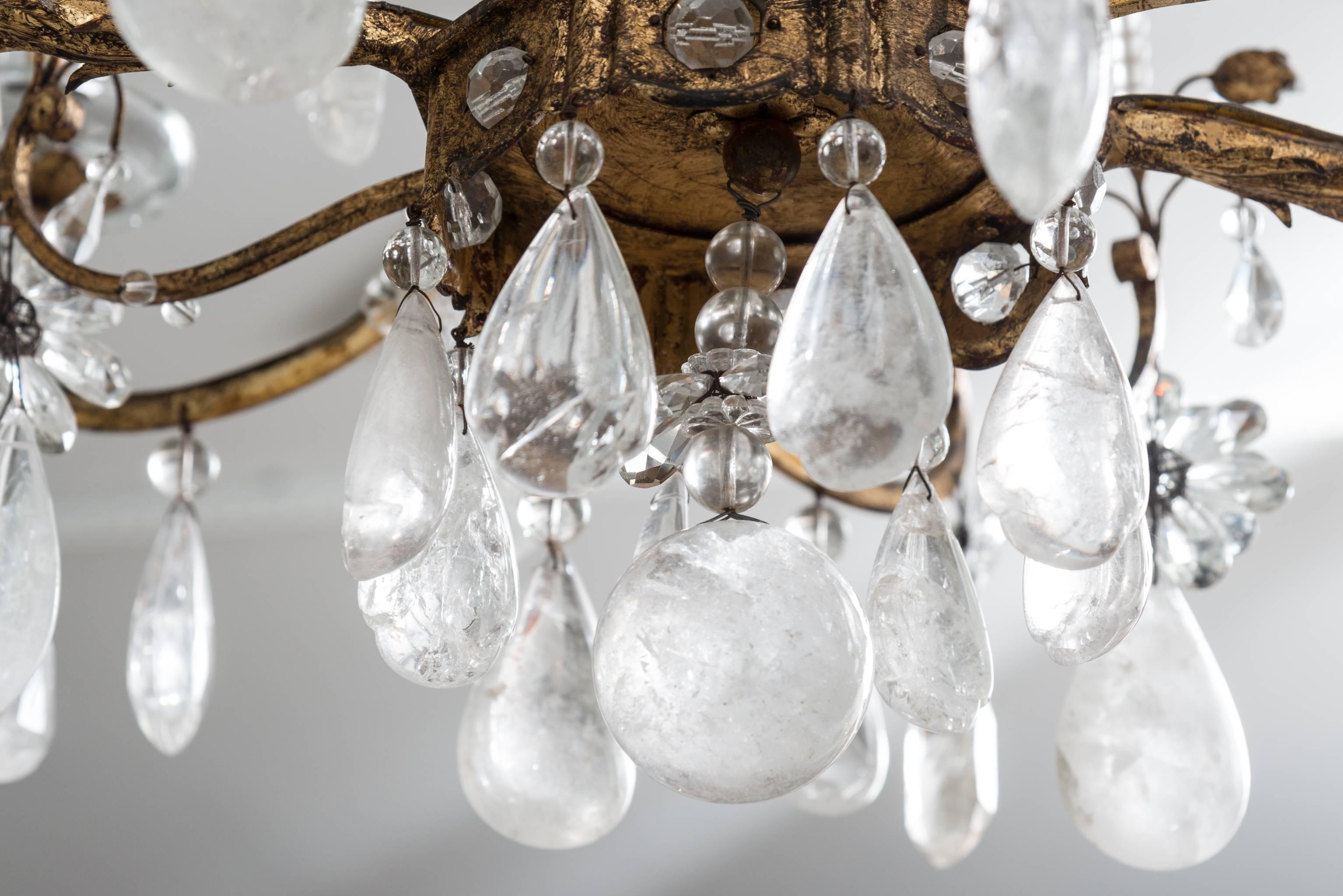 Large-Scale Louis XVI Style Rock Crystal Twelve-Light Chandelier, Maison Baguès 2
