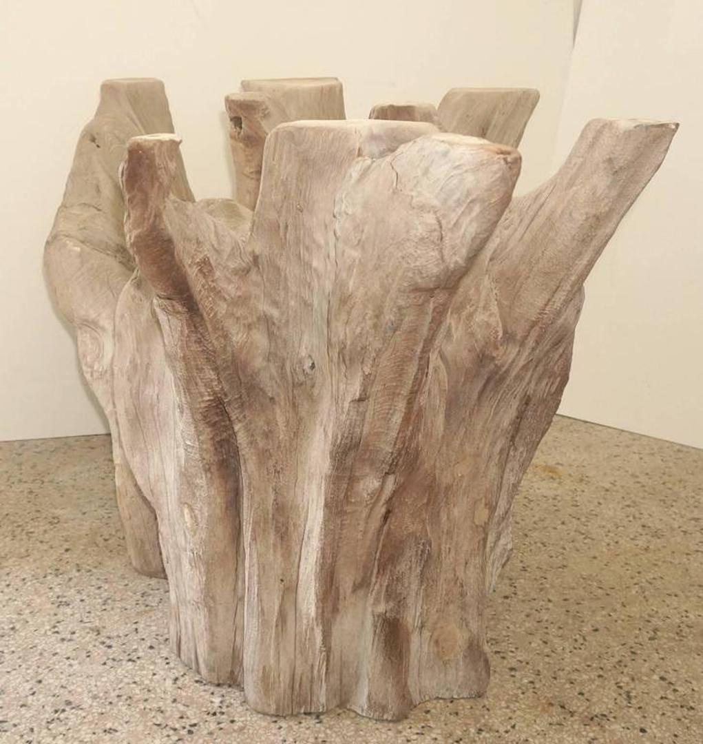 driftwood base dining table