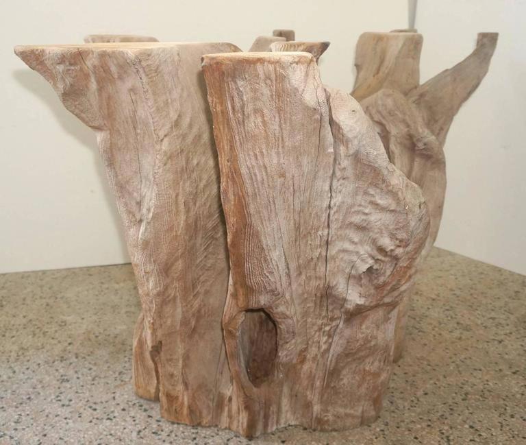 LargeScale Cypress Tree Driftwood Dining Table or Console Base at
