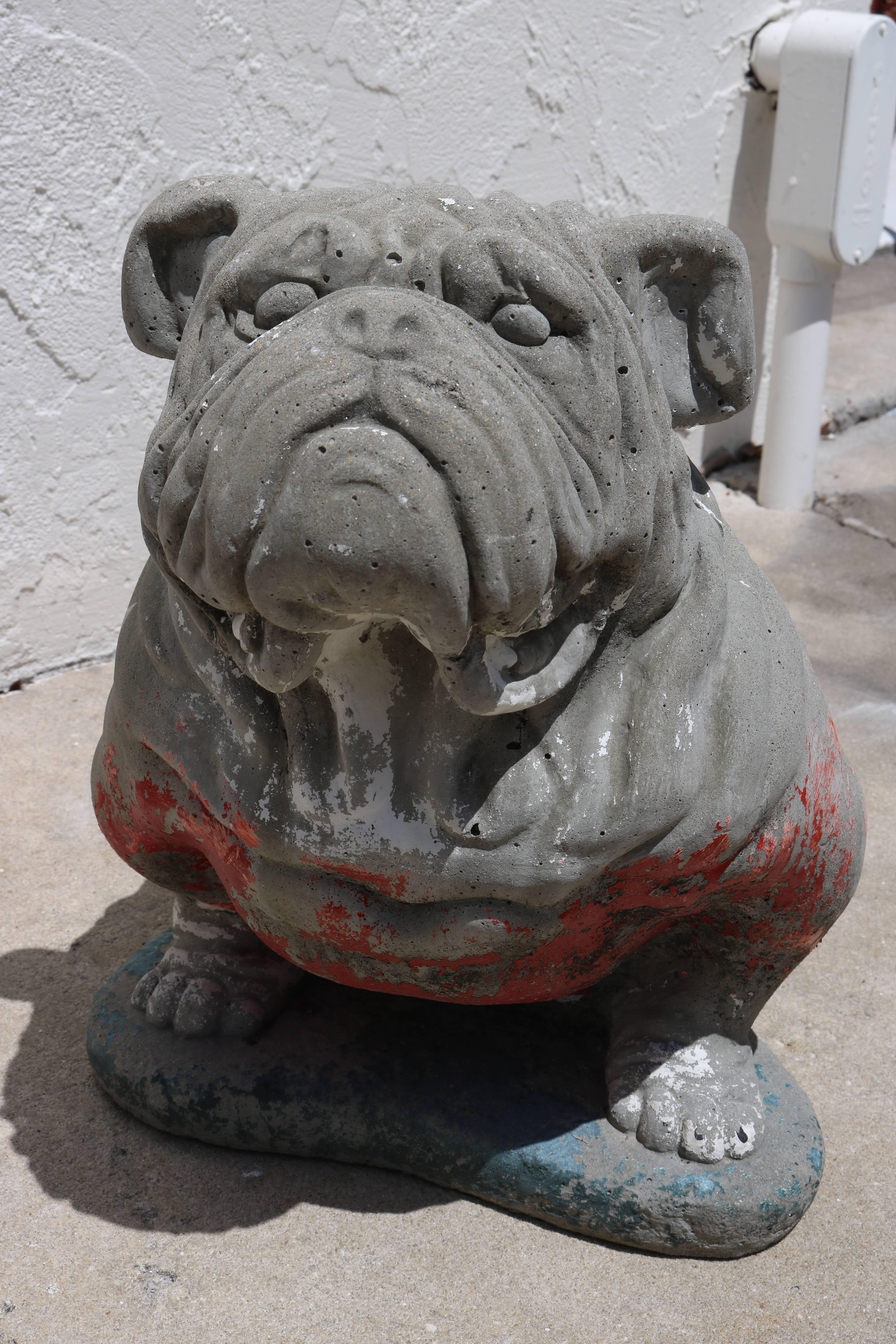 georgia bulldog concrete statues