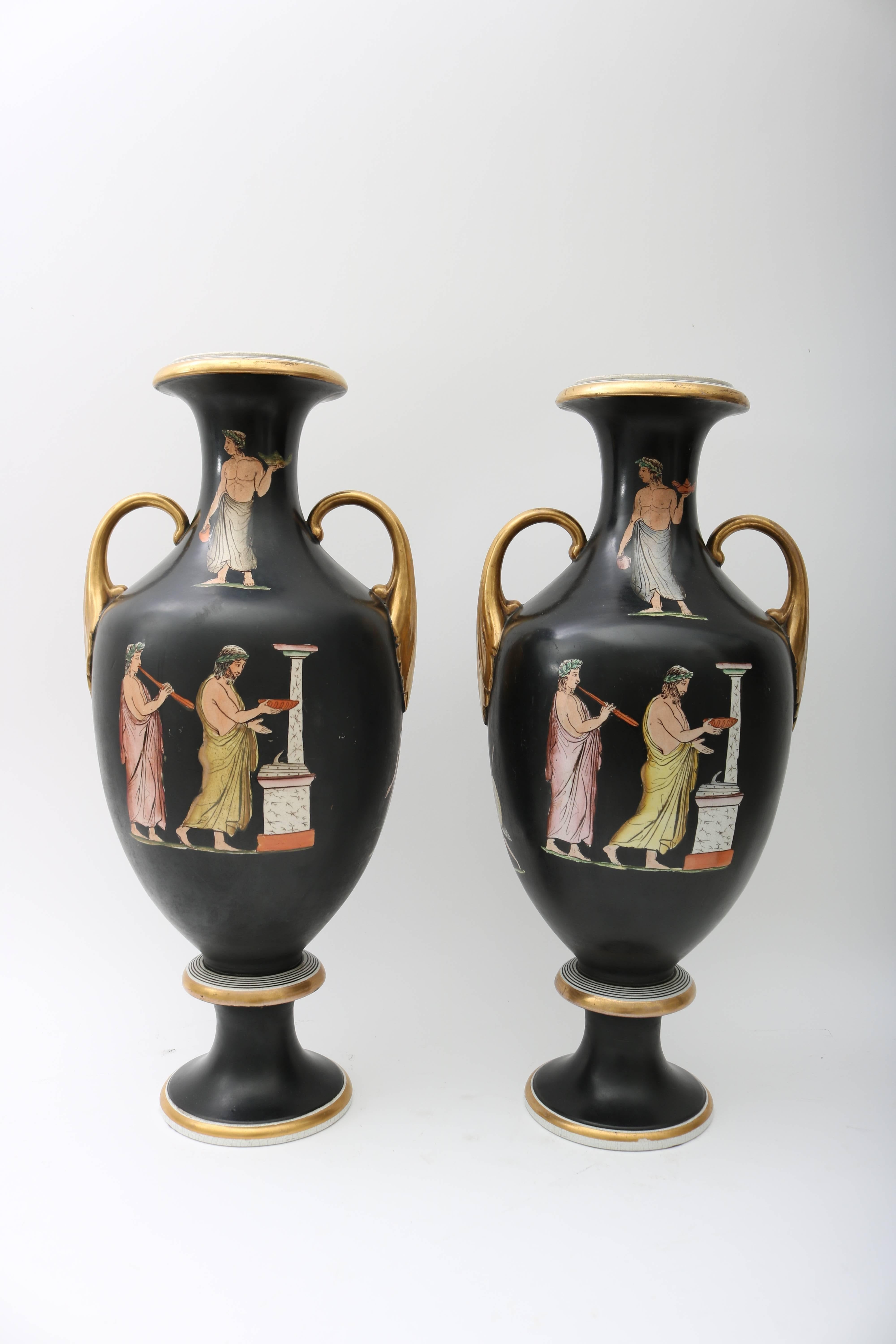 This pair of vases date to the late 19th century and would have been originally purchased while one was on the 