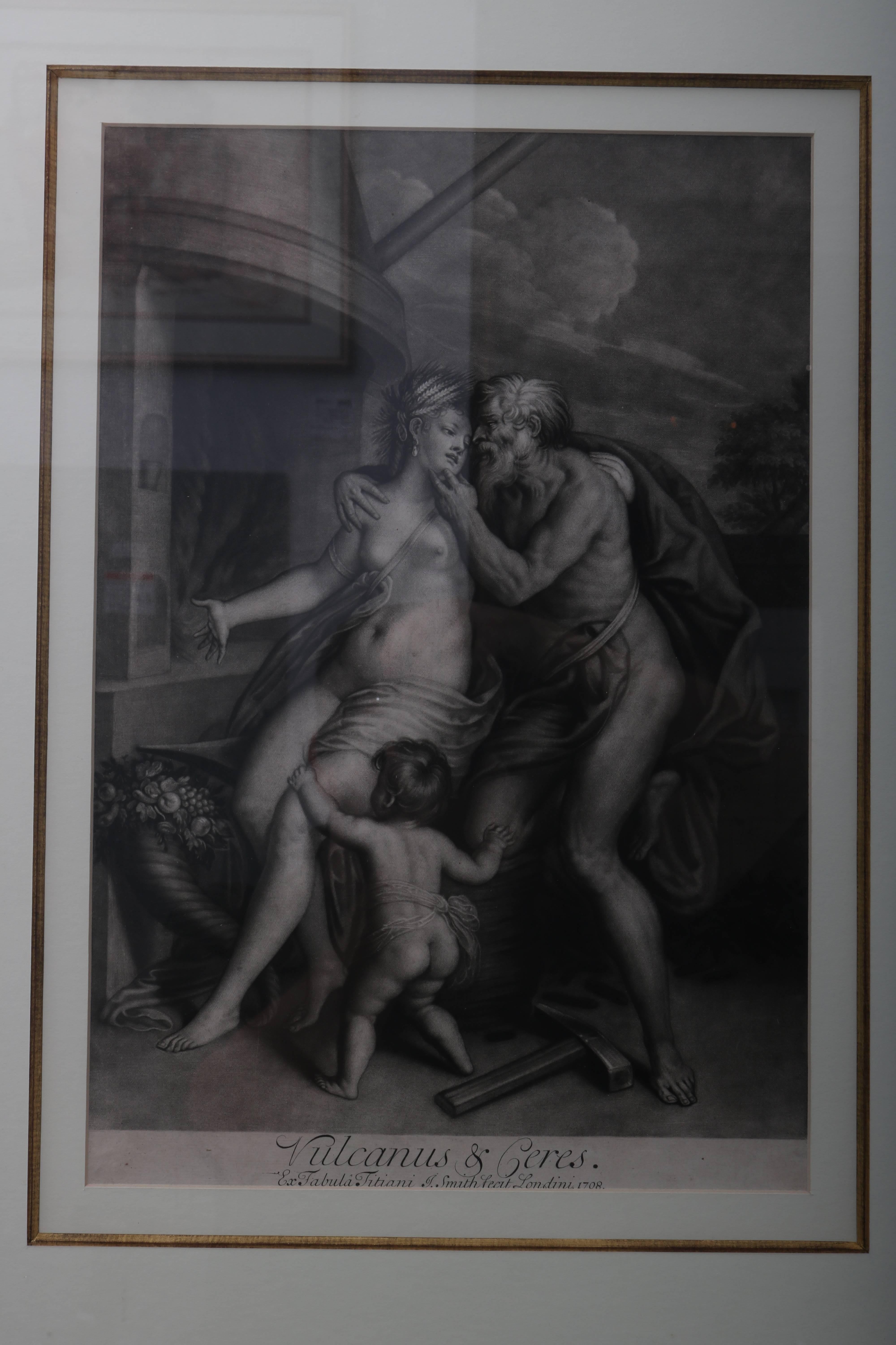 Paper Set of Three Neoclassical Allegorical Engravings of Titian