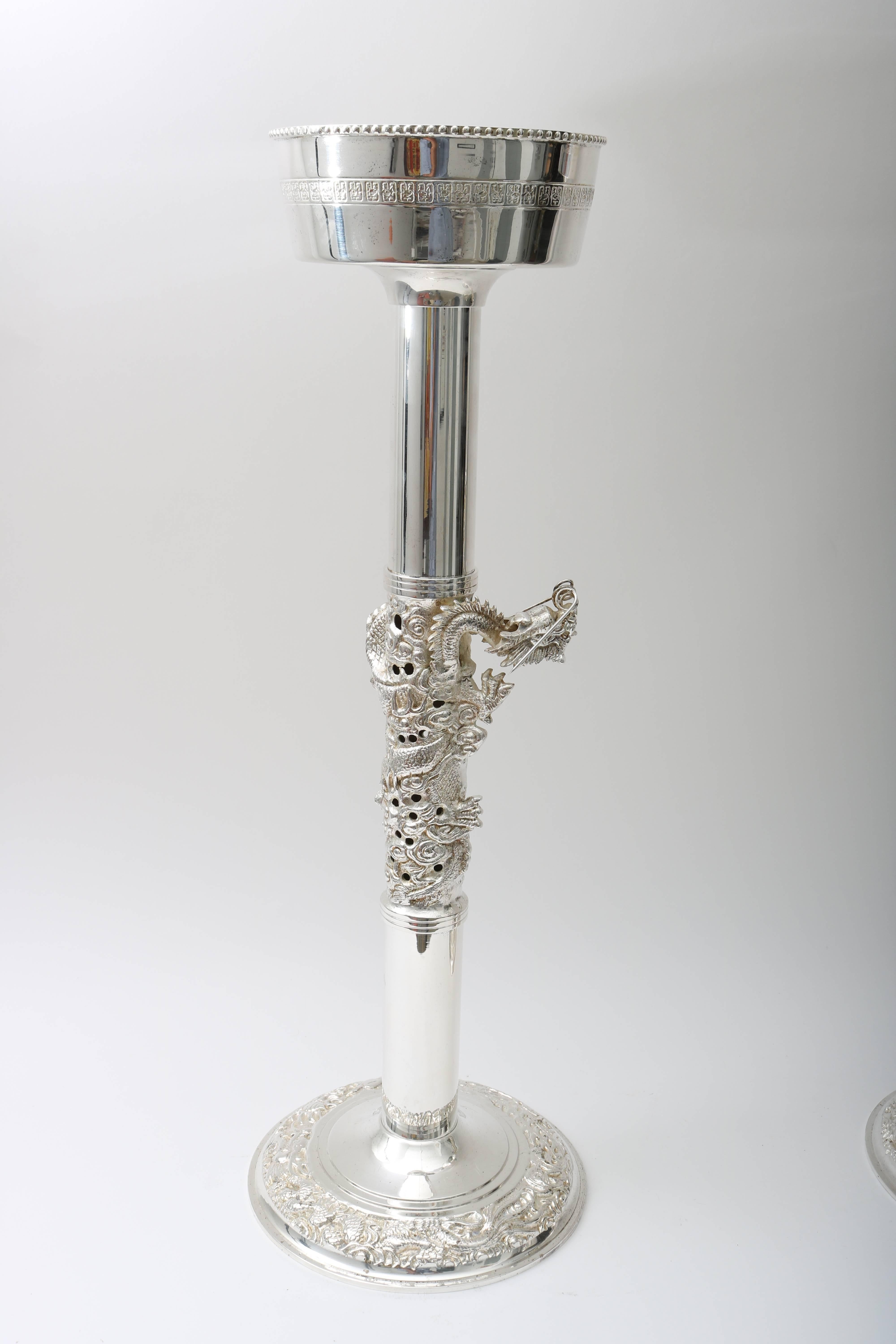 silver champagne bucket with stand
