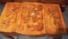Louis XVI Style Tulipwood Floral Marquetry and Parquetry Side Table