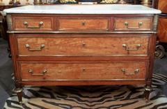 Louis XVI Transitional to Directoire Plum Pudding Mahogany Commode