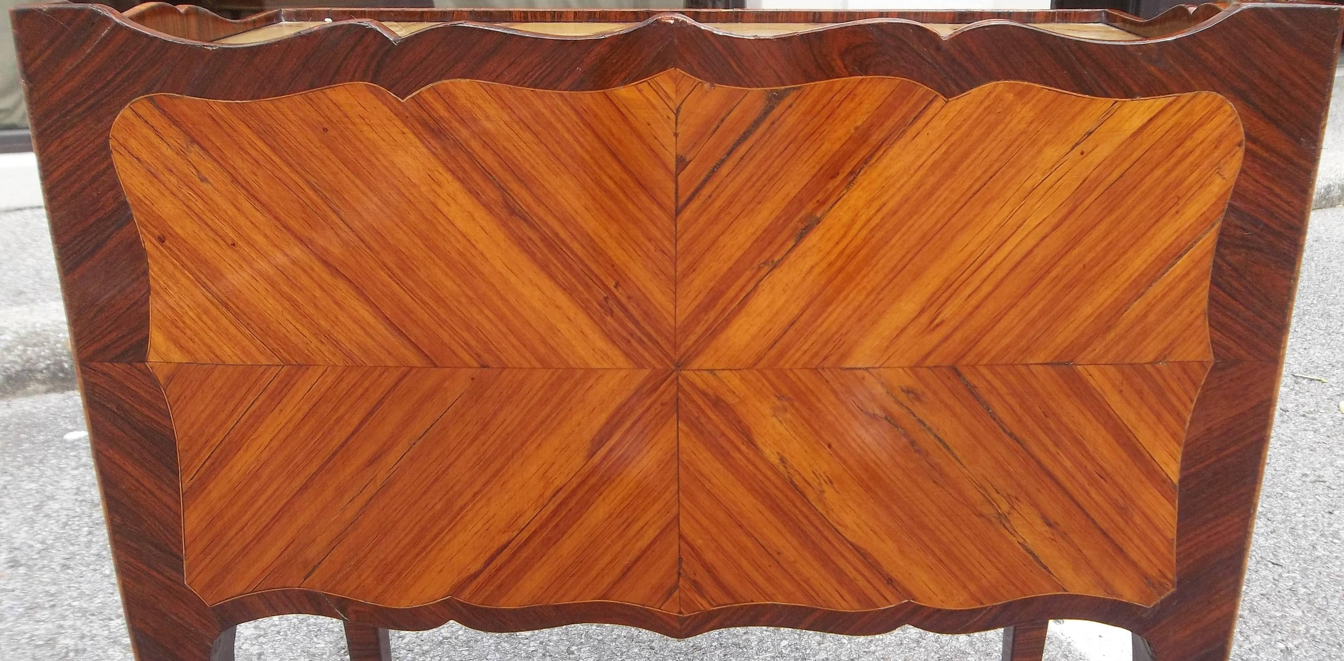 Louis XV Kingwood and Tulipwood Side or Book Table