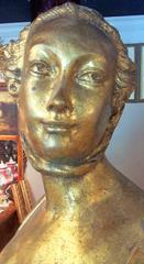 Madame Pompadour .Depicted as Large Gilt Sphinx