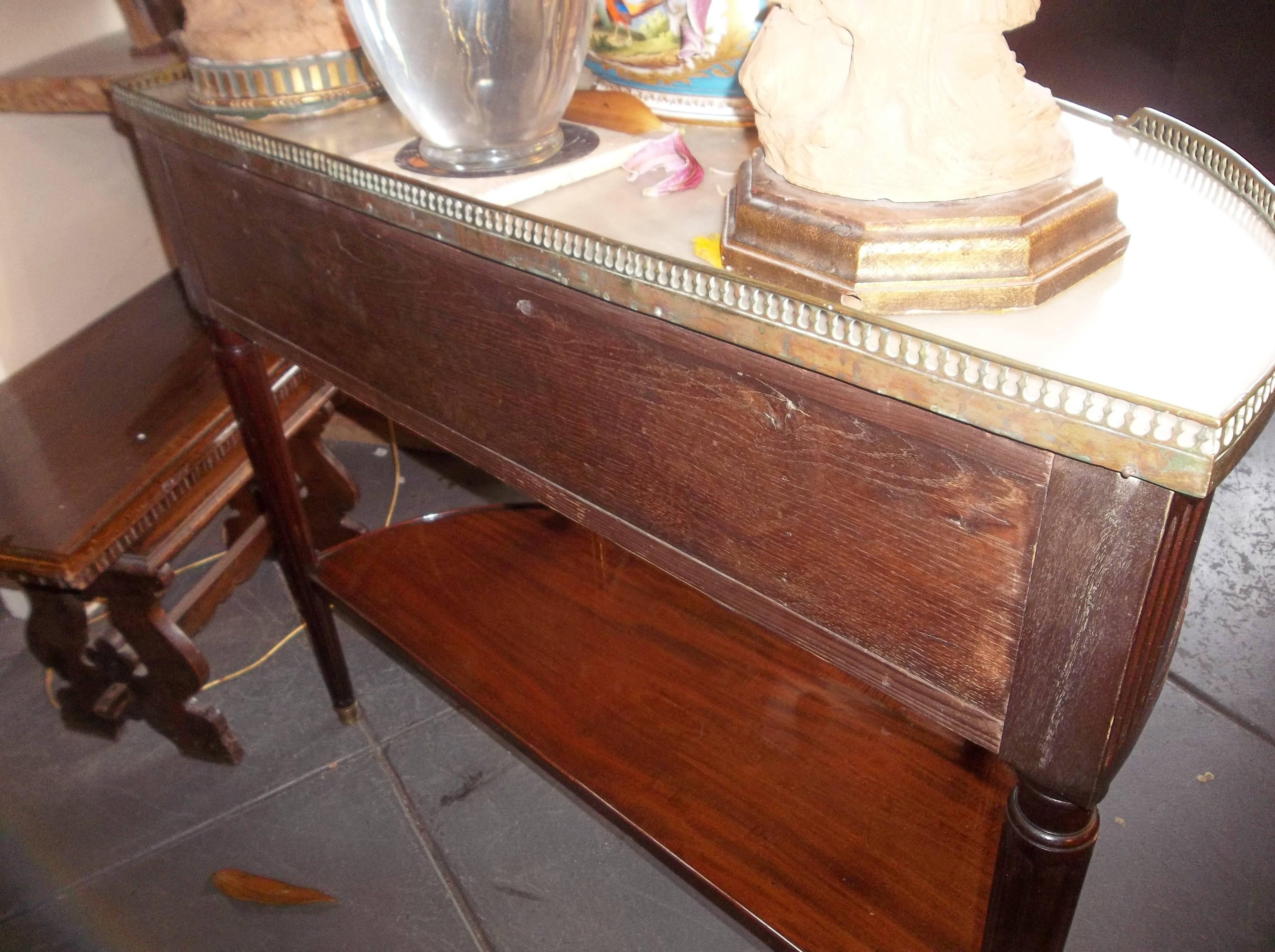 Louis XVI Style Mahogany Dessert Console 2