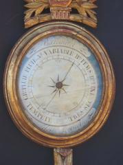 Early 19th Century Louis XVI Style Giltwood Barometer Case