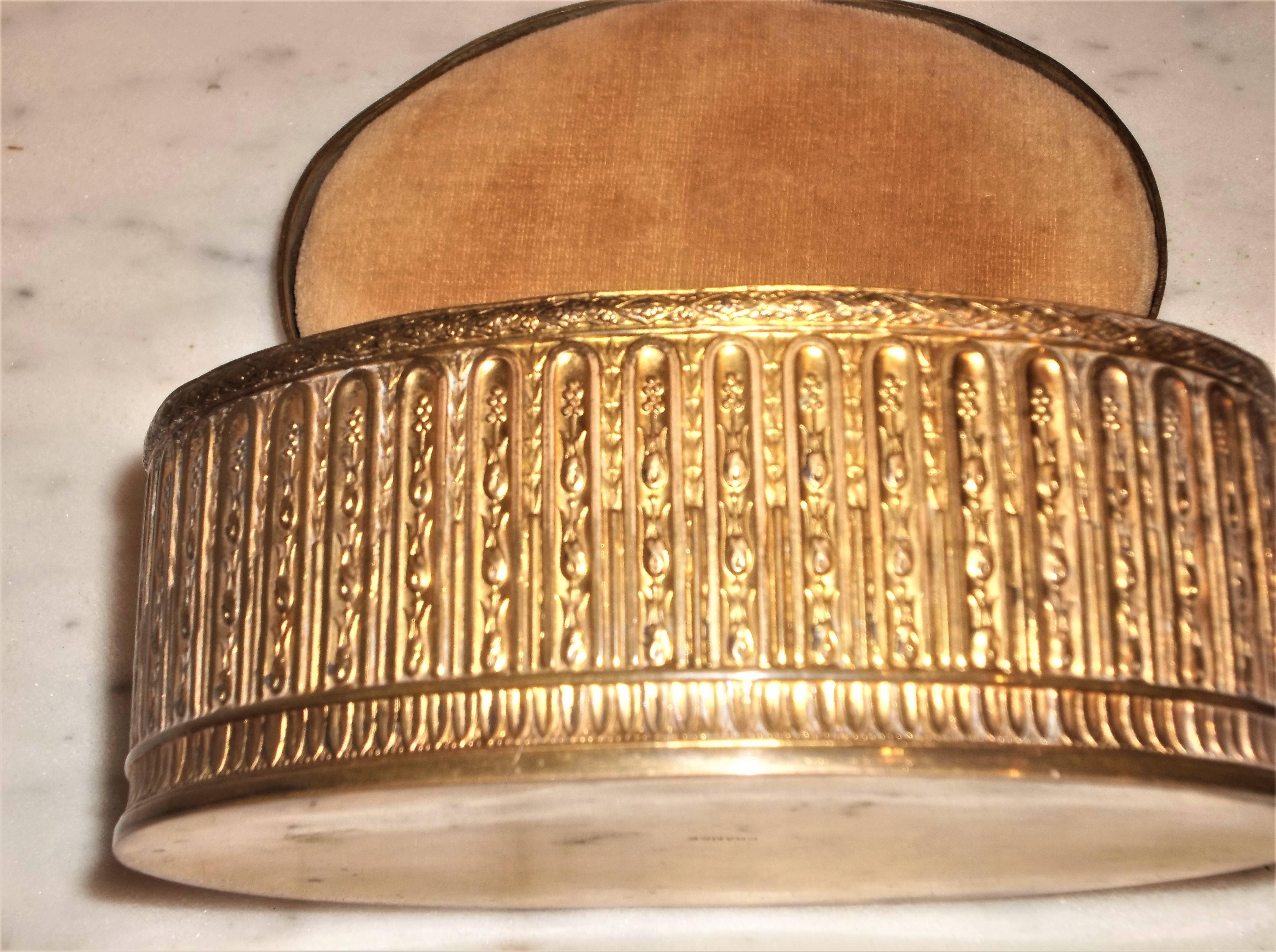 Louis XVI Style Gilt Bronze and Guilloche Enamel Box In Excellent Condition In Nashville, TN