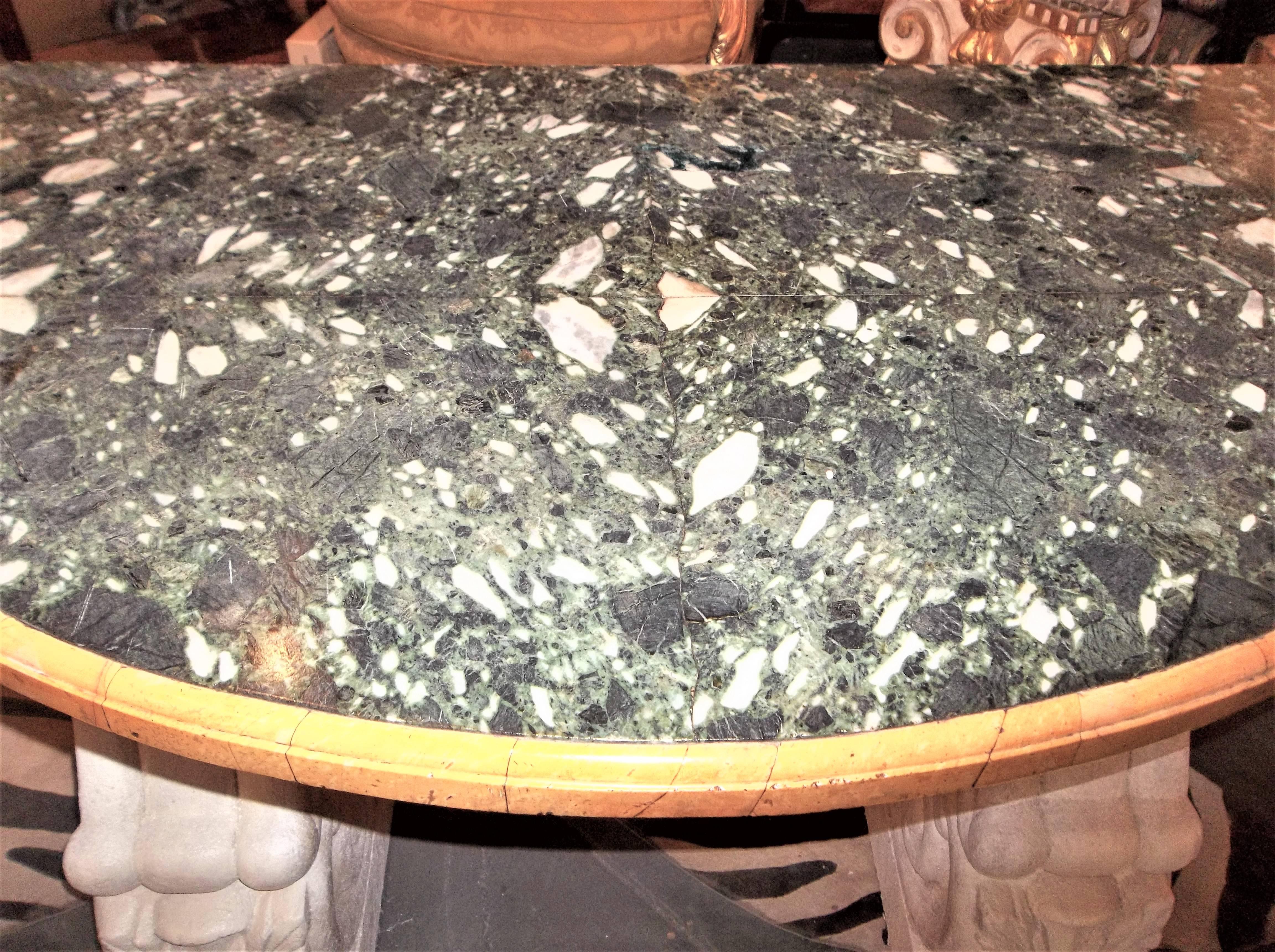 Baroque Style Marble-Top Console of Antique and Later Elements For Sale 1