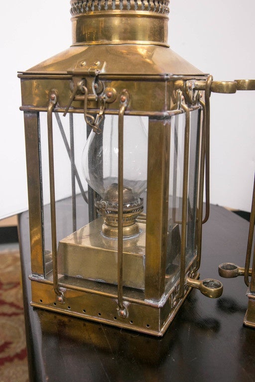 antique brass ship lantern